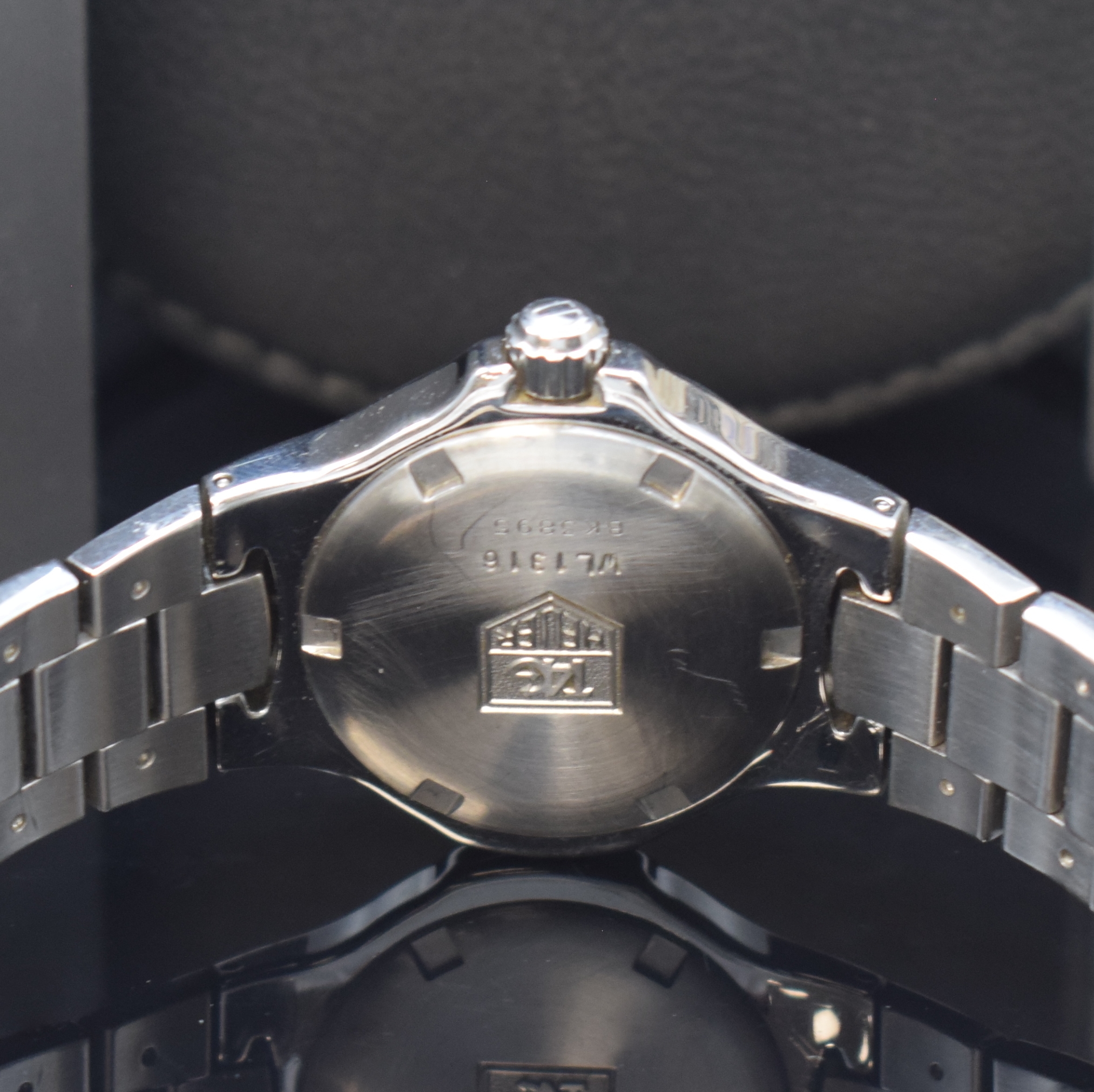 Detail d: TAG HEUER Professional Modell Kirium Damenarmbanduhr in Stahl Referenz WL1316, Schweiz verk. lt. beil. Pap. 03/1998, quarz, orig. Gliederband m. ...