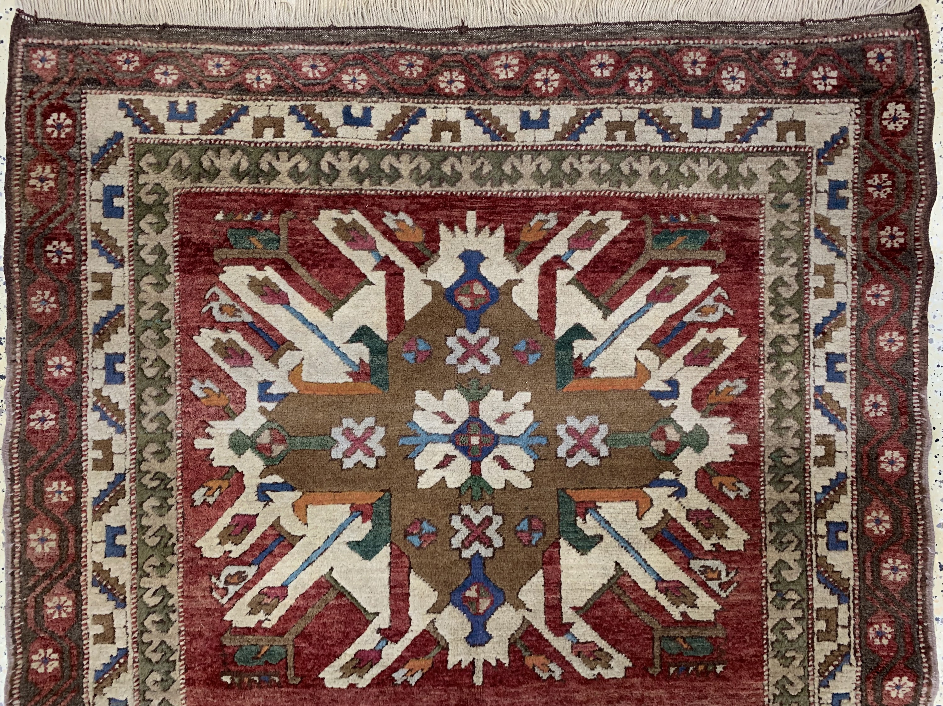 Detail a: Kars"Adler-Kazak", Türkei, Mitte 20.Jhd, Wolle auf Wolle, ca. 190 x 135 cm, EHZ: 2