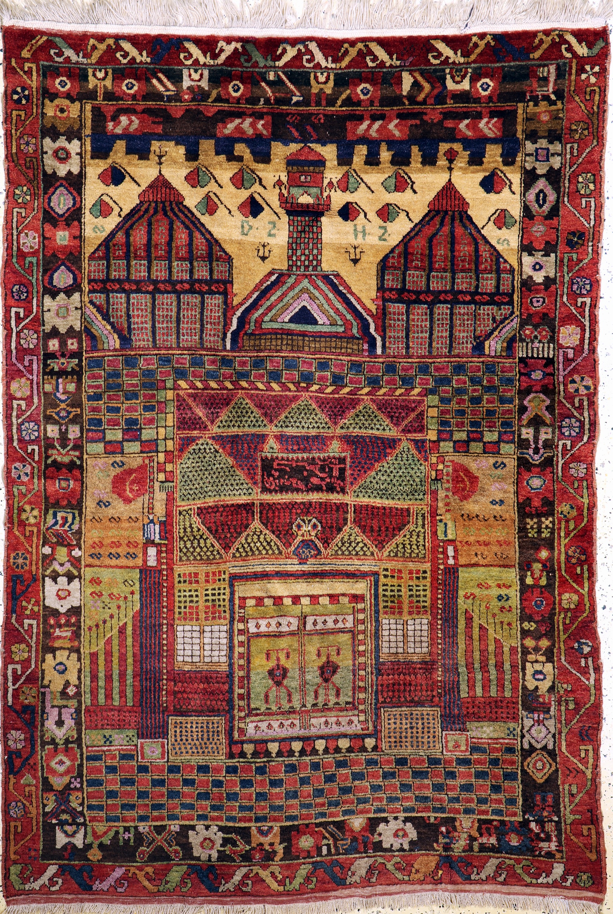 Karapinar alt, Türkei, Anfang 20.Jhd, Wolleauf Wolle, ca. 210 x 150 cm, EHZ: 2