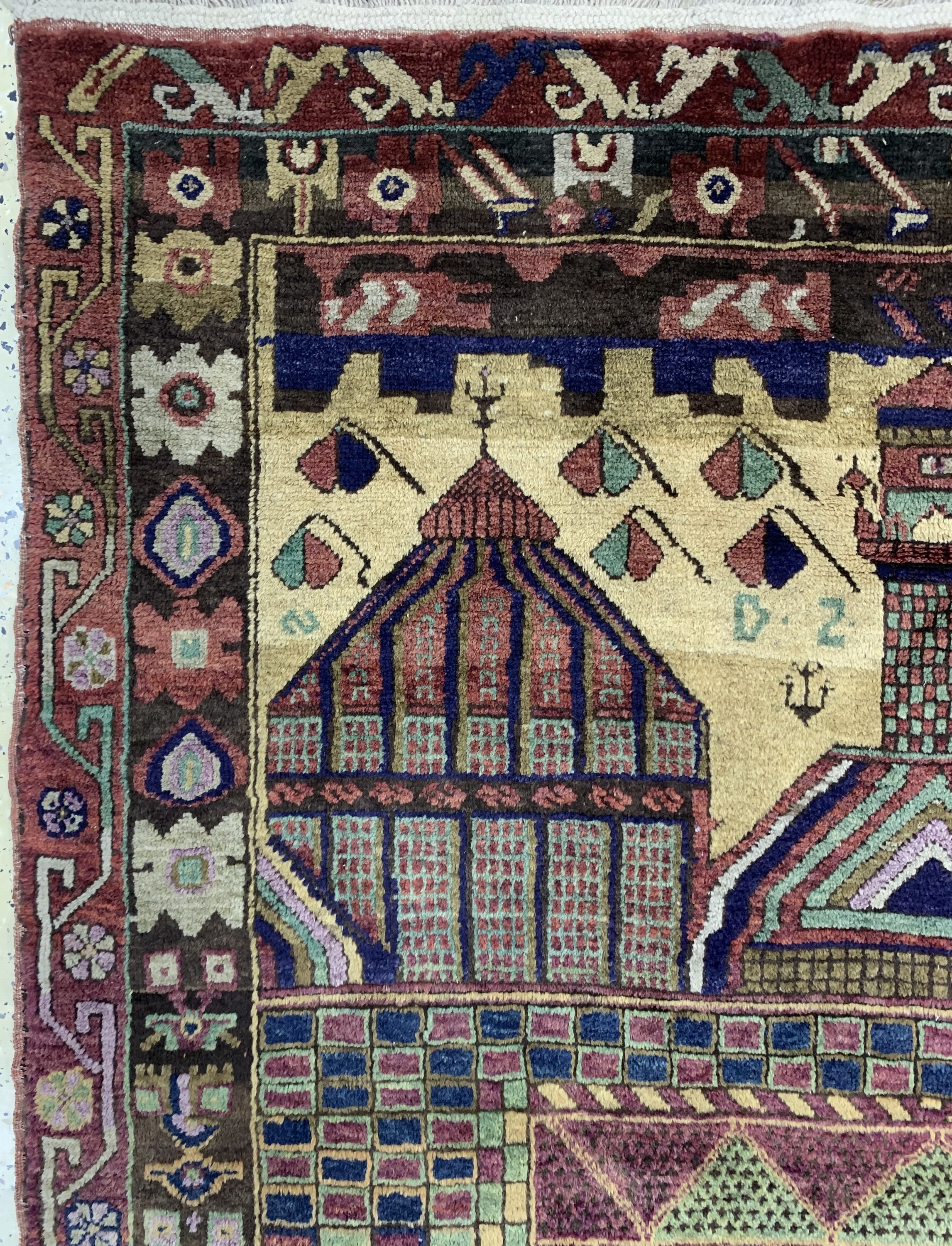 Detail a: Karapinar alt, Türkei, Anfang 20.Jhd, Wolleauf Wolle, ca. 210 x 150 cm, EHZ: 2