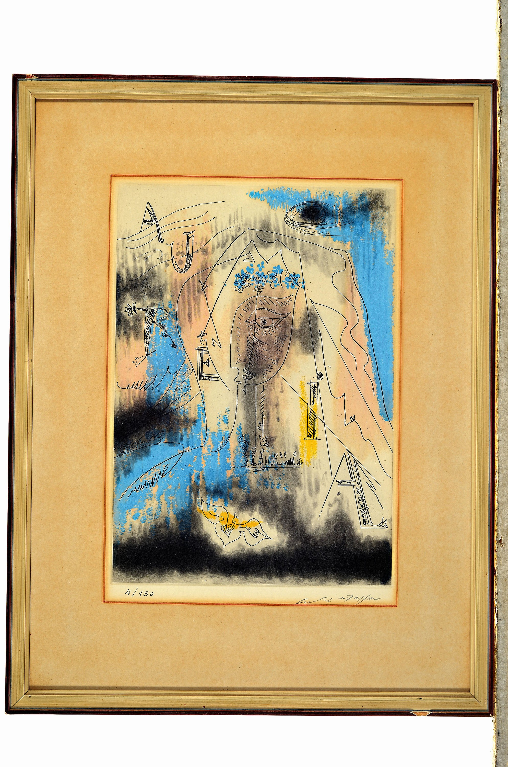 Detail k: Andre Masson, 1896 Balagny-sur-Therain-1987 Paris, Radierung, "Aurelia", 1960er-Jahre, Ed. 4/150, handsigniert, Platte 26,5x19 cm, unter ...