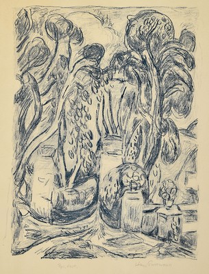 Image 26839745 - Hans Purrmann, 1880 Speyer-1966 Basel, Lithographie, "Parkweg in Levanto", ...