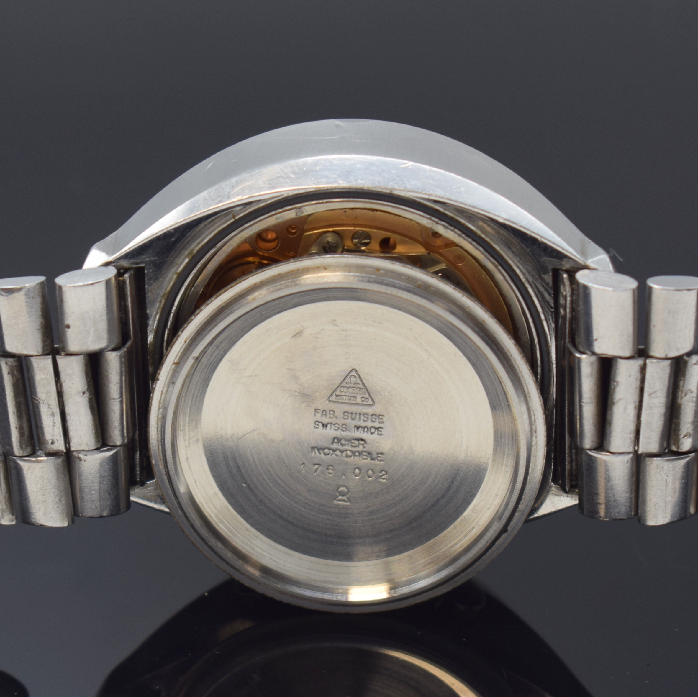 Detail g: OMEGA Speedmaster Professional Mark III Armbandchronograph Referenz 176.002, Schweiz um 1972, Automatik, massives Edelstahlgeh., verschr. Boden m. ...
