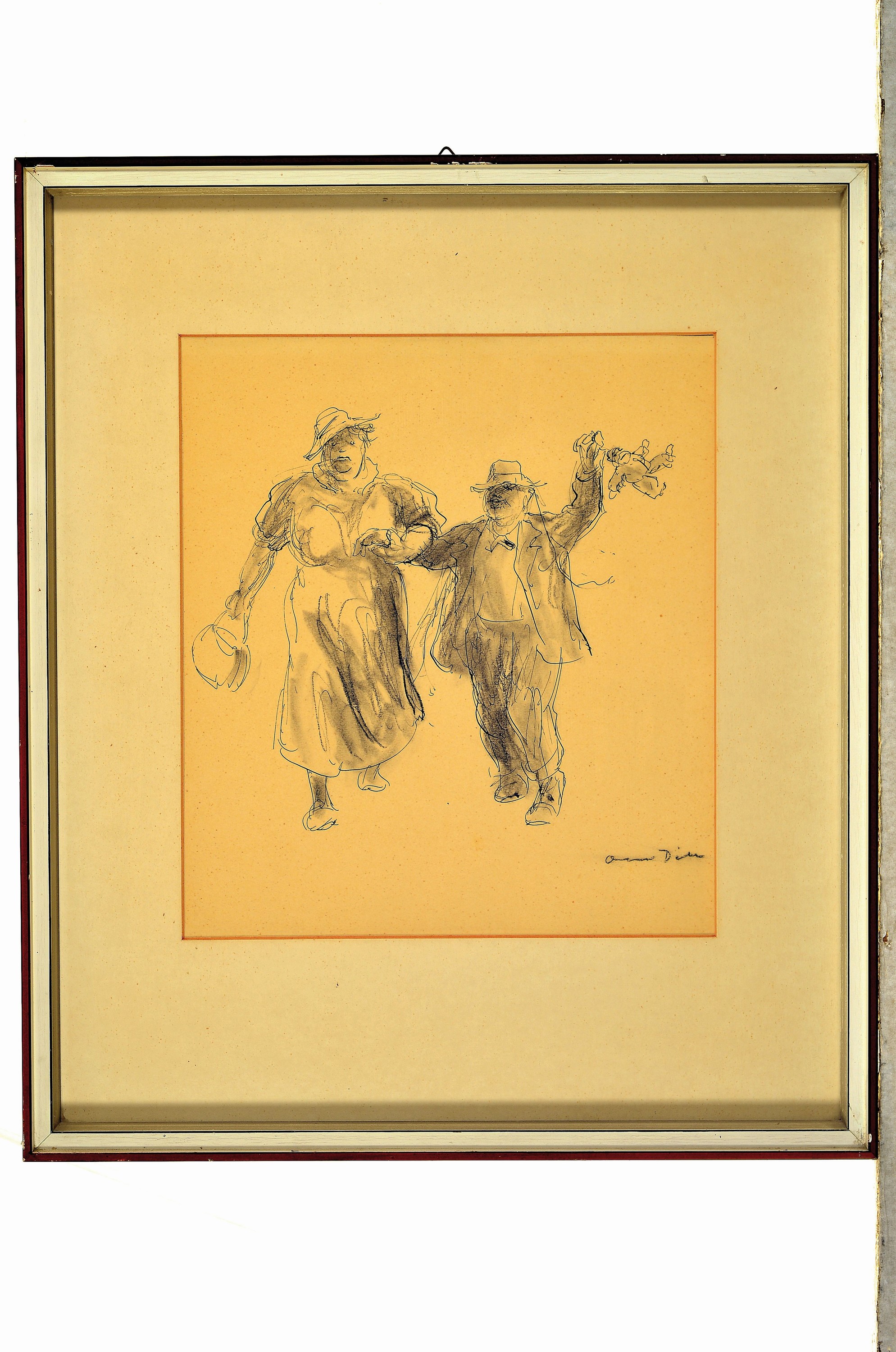 Detail l: Otto Dill, 1884 Neustadt-1957 Bad Dürkheim, 2 Lithographien nach Tuschfederzeichnungen, Besucher des Dürkheimer Wurstmarktes, je handsigniert, ...