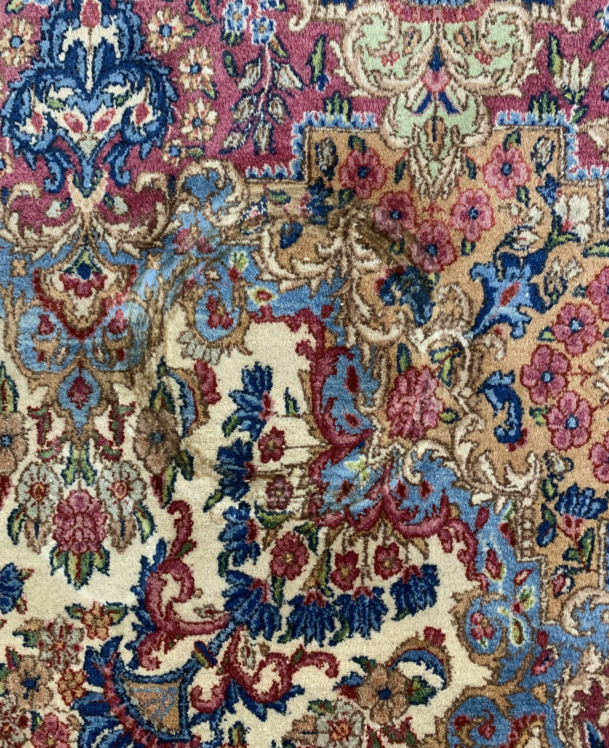 Detail h: Kerman"Lawar"antik, Persien, um 1900, Wolleauf Baumwolle, ca. 440 x 295 cm, EHZ: 2-3