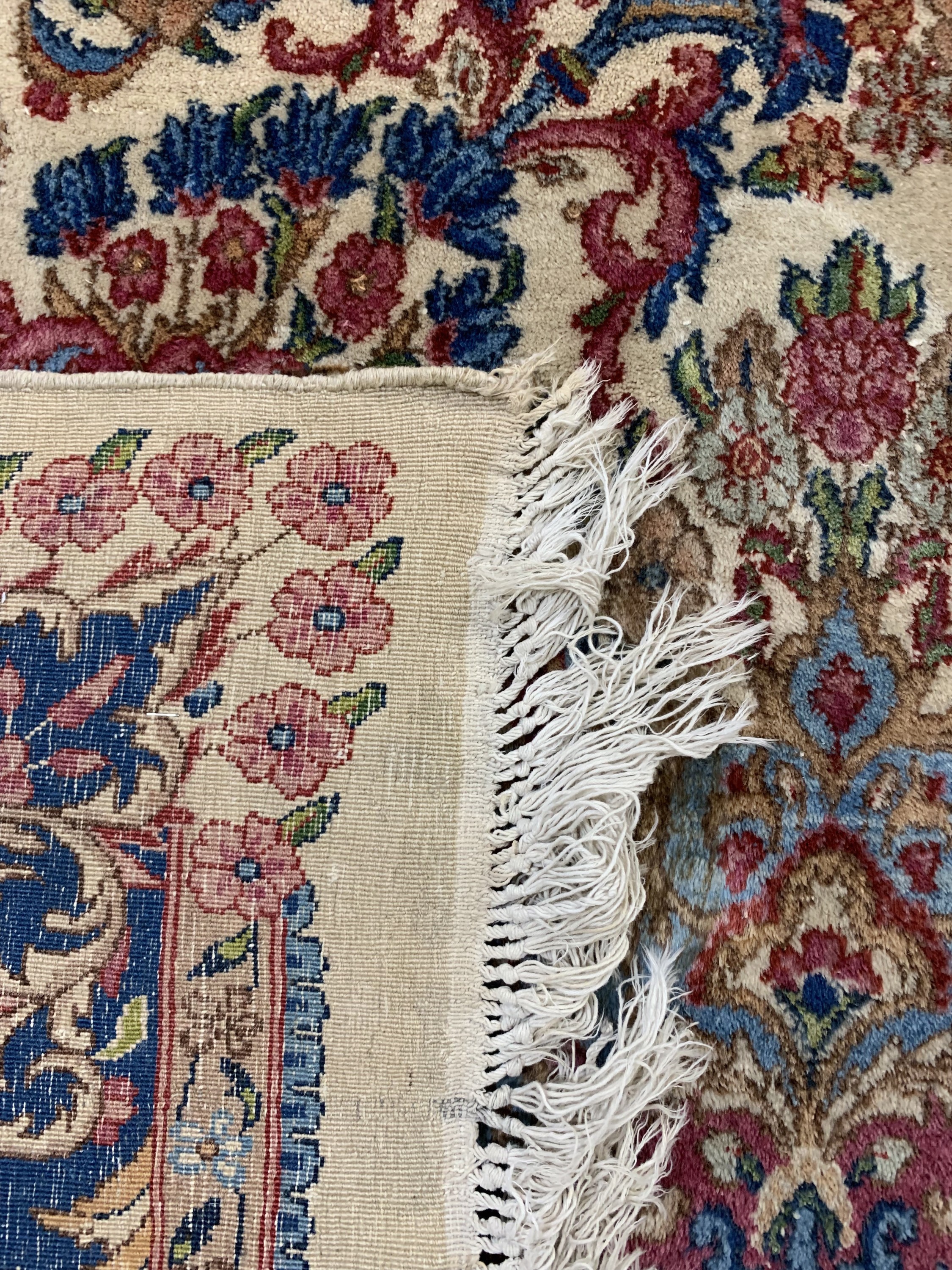 Detail i: Kerman"Lawar"antik, Persien, um 1900, Wolleauf Baumwolle, ca. 440 x 295 cm, EHZ: 2-3