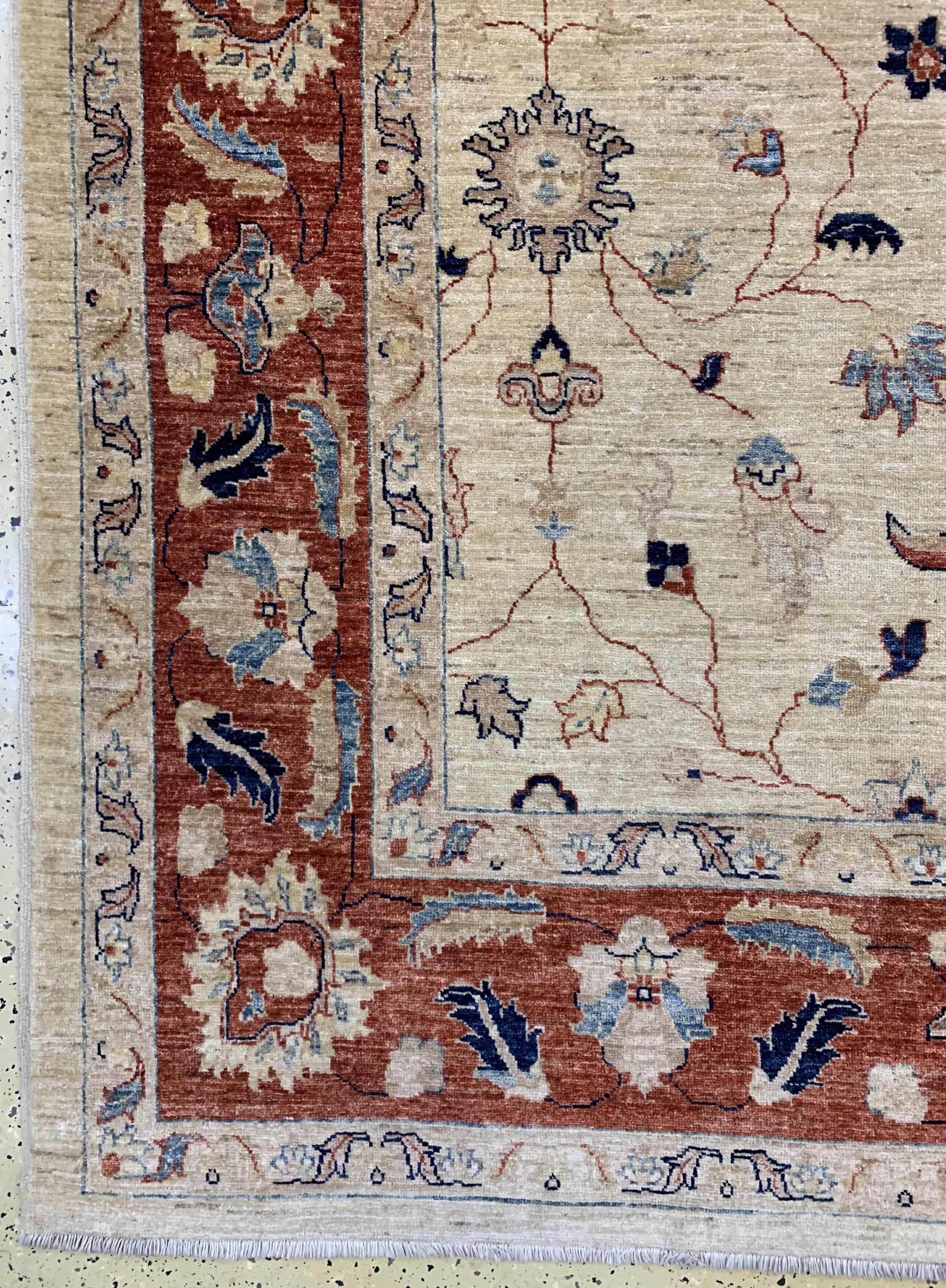 Detail b: Sigler, Pakistan, Ende 20.Jhd, Wolle auf Baumwolle, ca. 358 x 270 cm, EHZ: 2