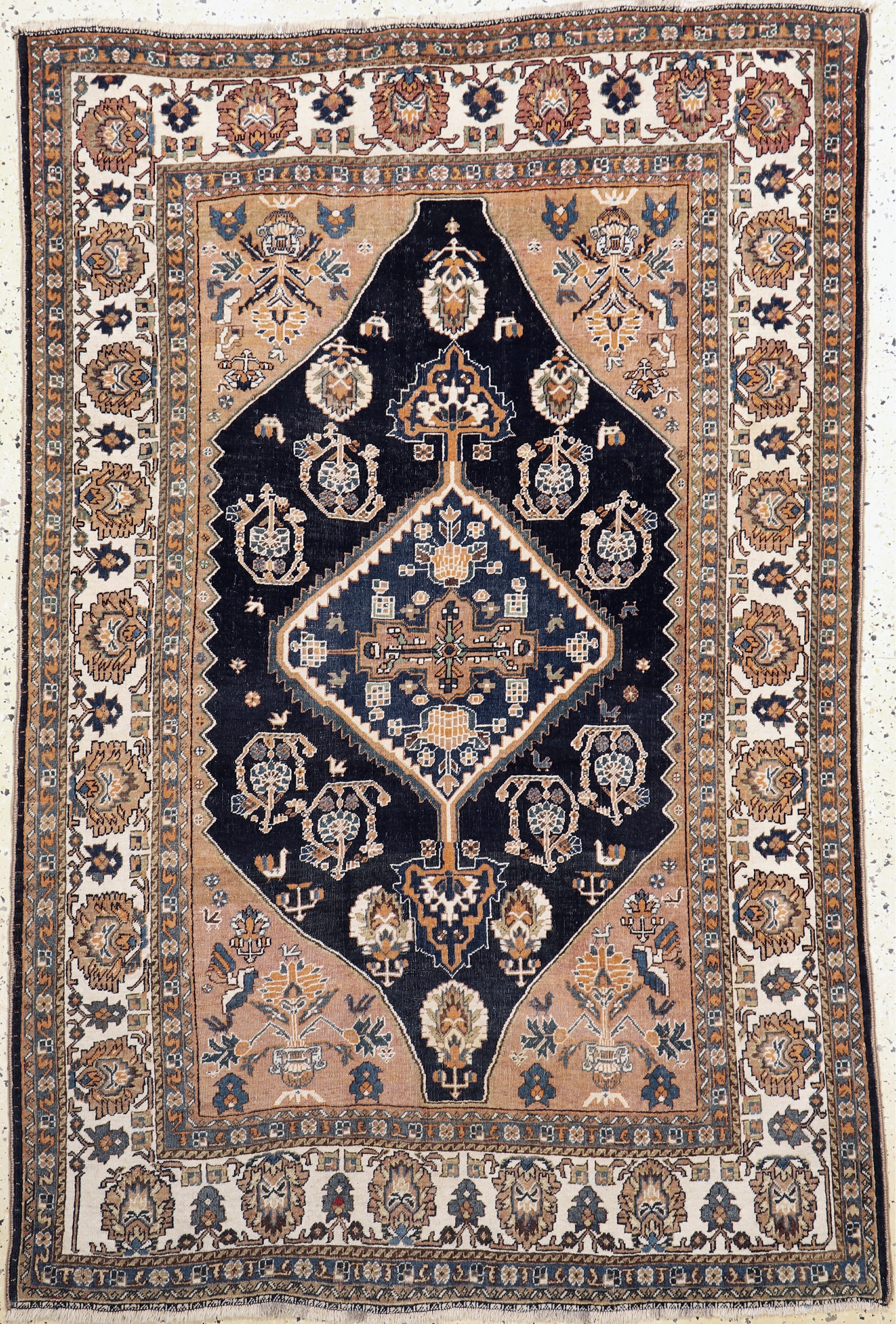 Ghaschgai"Kaschkuli"fein, Persien, Mitte 20.Jhd, Wolle auf Wolle, ca. 182 x 123 cm, EHZ: 3