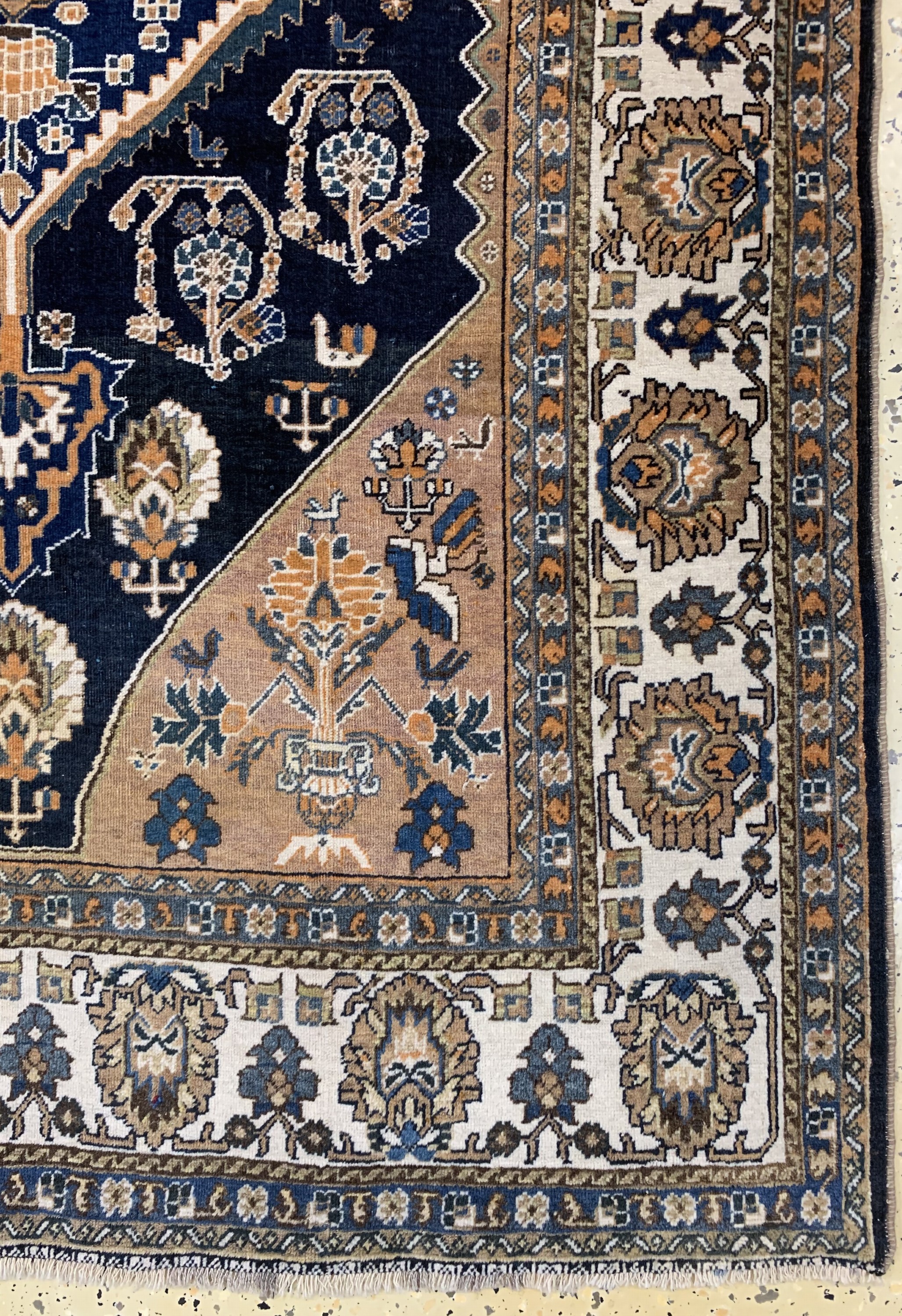 Detail a: Ghaschgai"Kaschkuli"fein, Persien, Mitte 20.Jhd, Wolle auf Wolle, ca. 182 x 123 cm, EHZ: 3
