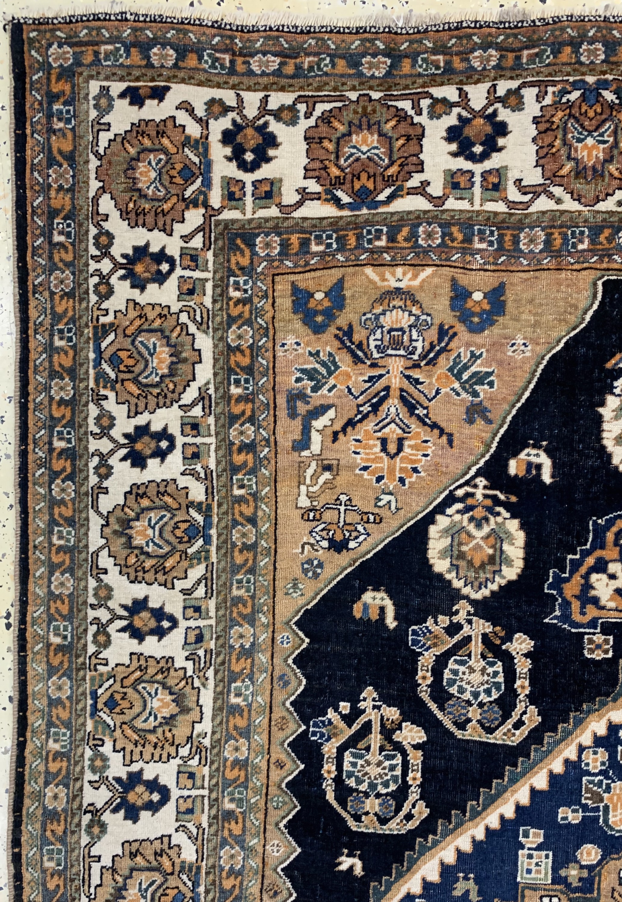 Detail c: Ghaschgai"Kaschkuli"fein, Persien, Mitte 20.Jhd, Wolle auf Wolle, ca. 182 x 123 cm, EHZ: 3