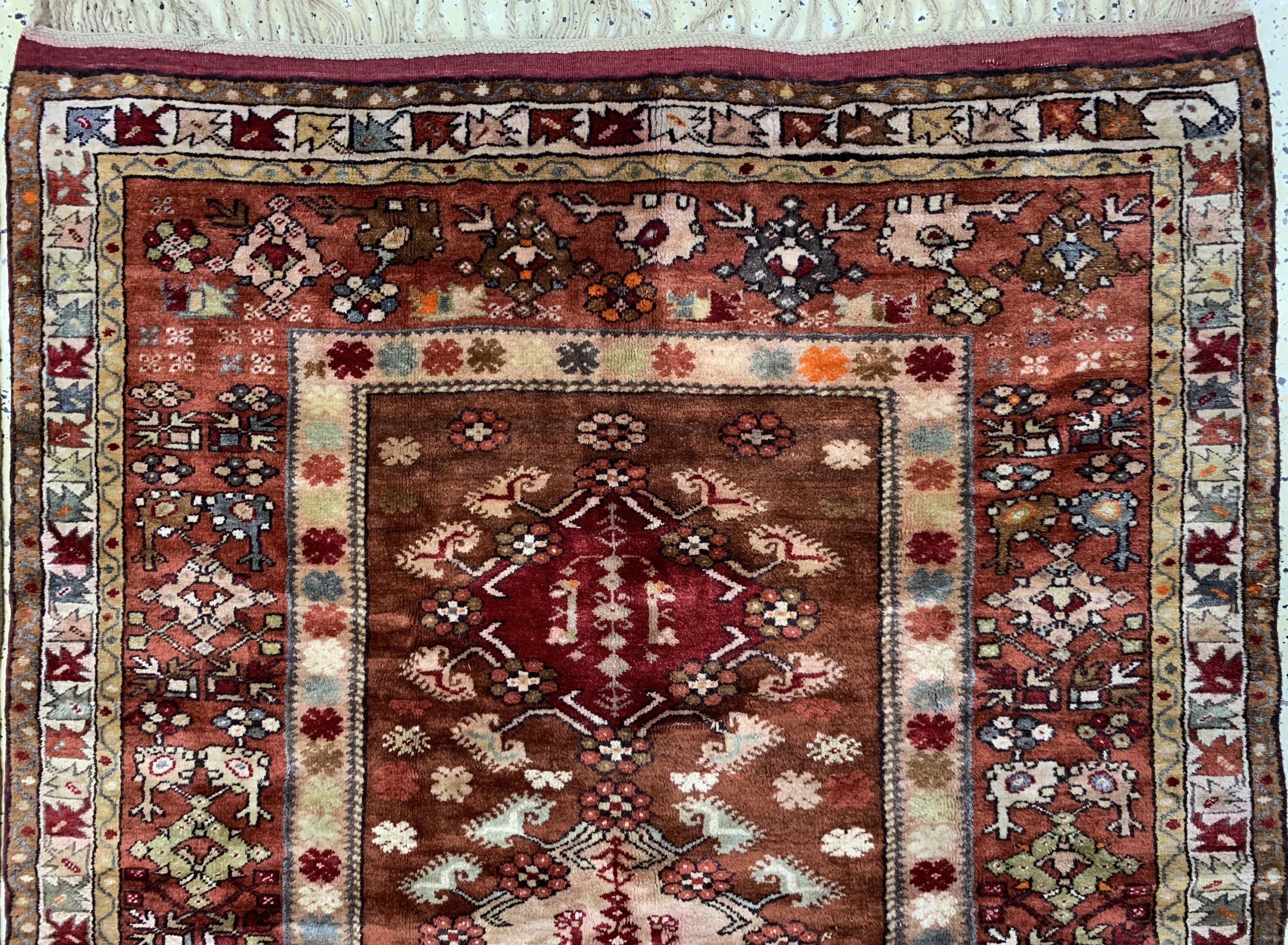 Detail a: 2 Lots alte Melas, Türkei, Mitte 20.Jhd, Wolle auf Wolle, ca. 200 x 133 cm, EHZ: 2