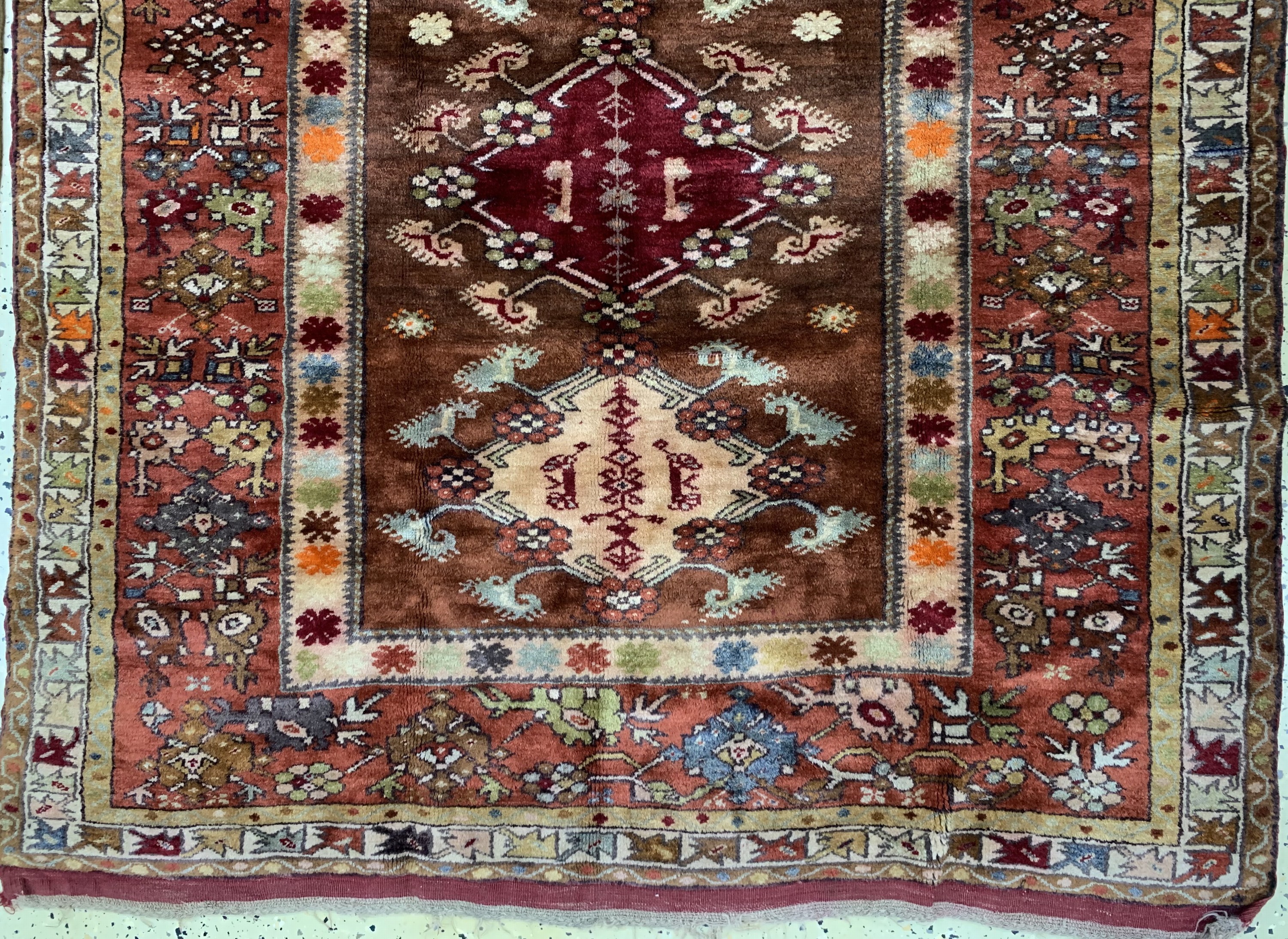 Detail b: 2 Lots alte Melas, Türkei, Mitte 20.Jhd, Wolle auf Wolle, ca. 200 x 133 cm, EHZ: 2