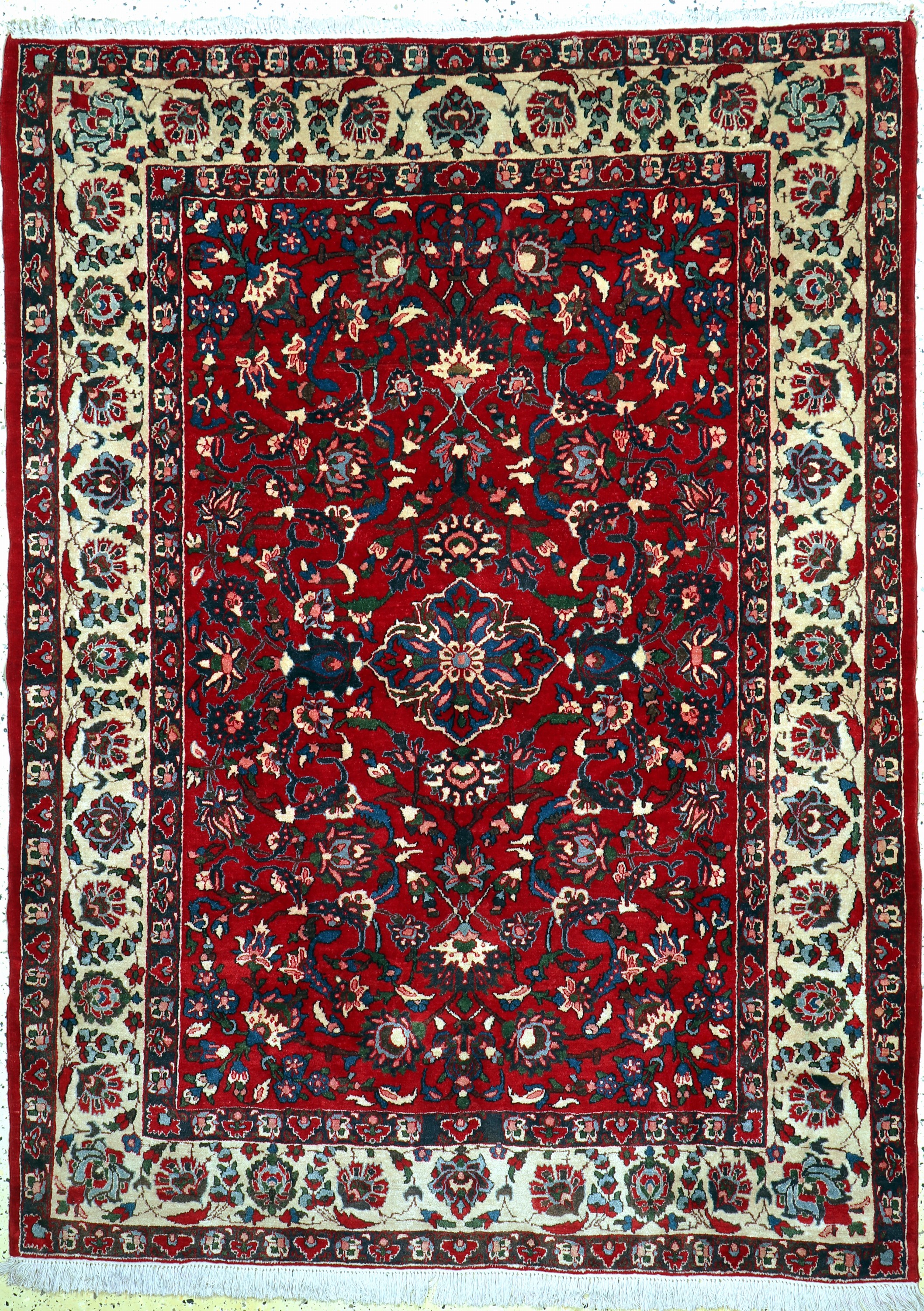 Esfahan Mobareke, Persien, Mitte 20.Jhd, Wolle auf Baumwolle, ca. 210 x 155 cm, EHZ: 2