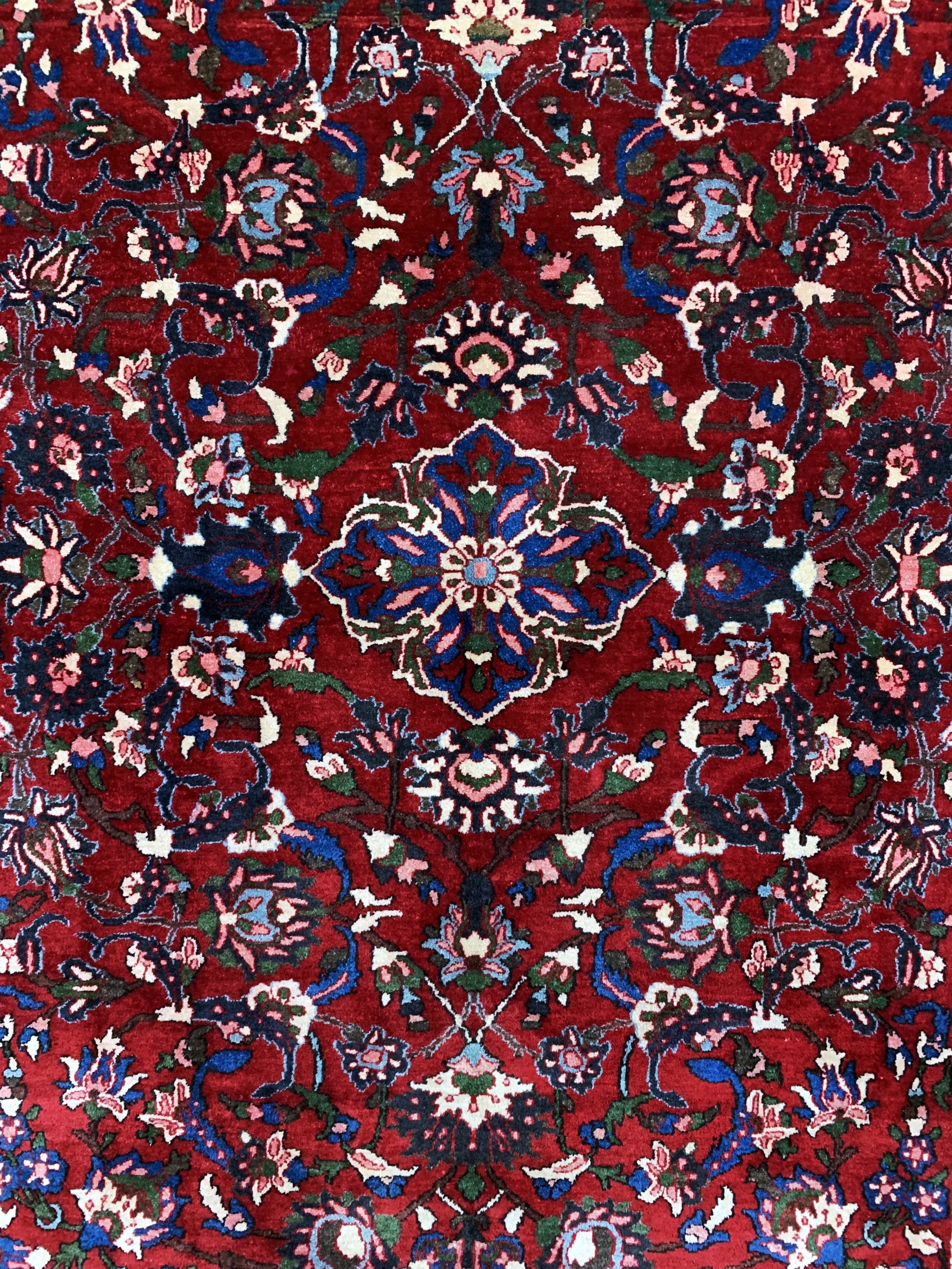 Detail c: Esfahan Mobareke, Persien, Mitte 20.Jhd, Wolle auf Baumwolle, ca. 210 x 155 cm, EHZ: 2
