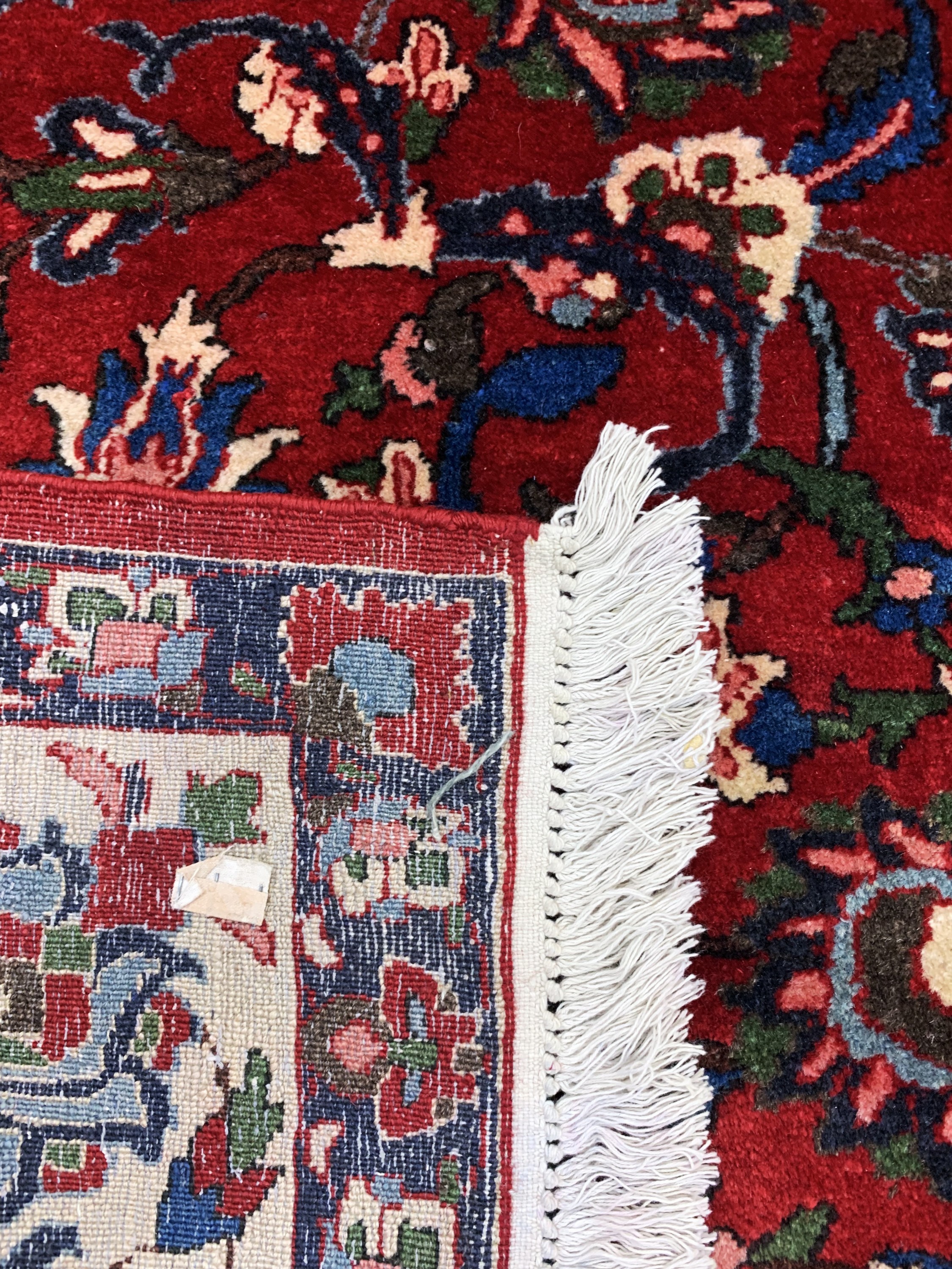 Detail e: Esfahan Mobareke, Persien, Mitte 20.Jhd, Wolle auf Baumwolle, ca. 210 x 155 cm, EHZ: 2