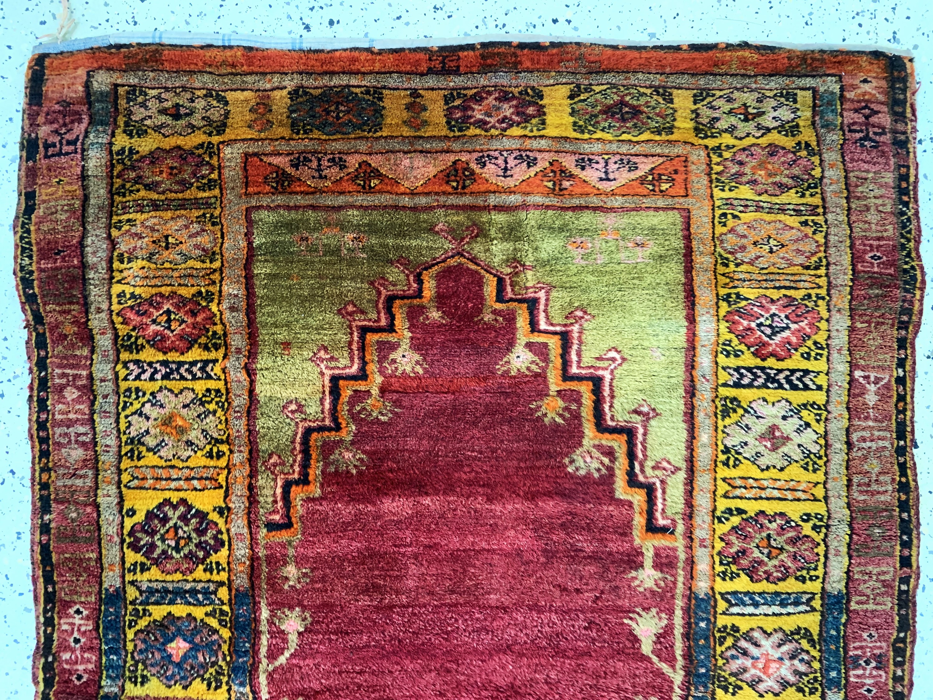 Detail a: Antiker Melas, Türkei, um 1900, Wolle auf Wolle, ca. 150 x 107 cm, EHZ: 2