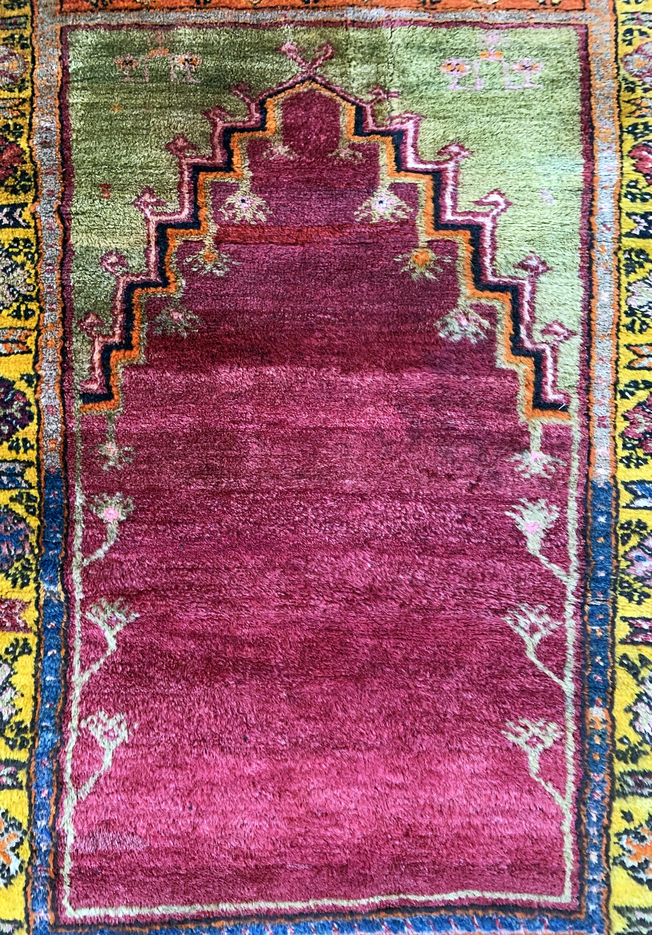 Detail c: Antiker Melas, Türkei, um 1900, Wolle auf Wolle, ca. 150 x 107 cm, EHZ: 2