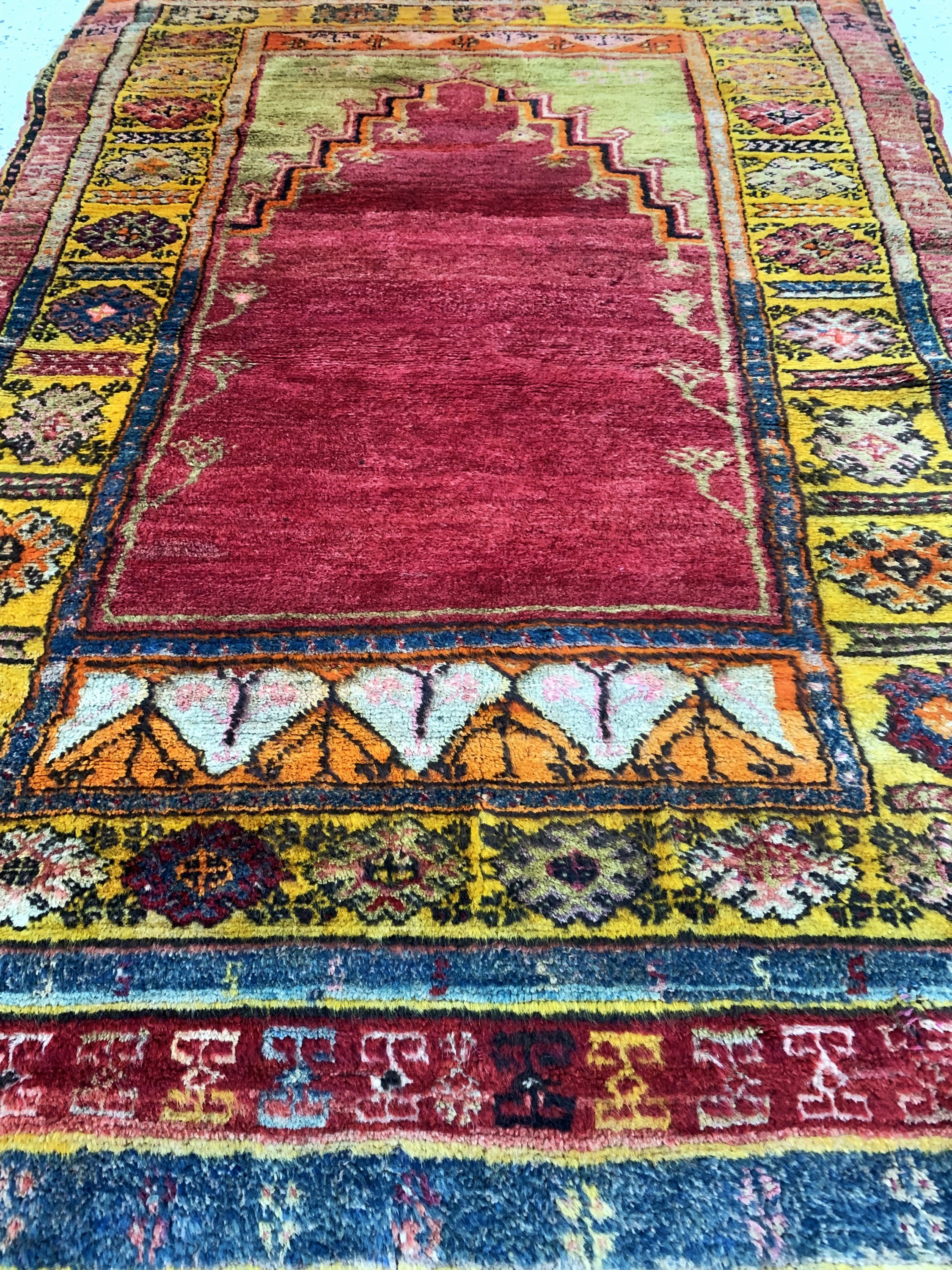 Detail d: Antiker Melas, Türkei, um 1900, Wolle auf Wolle, ca. 150 x 107 cm, EHZ: 2