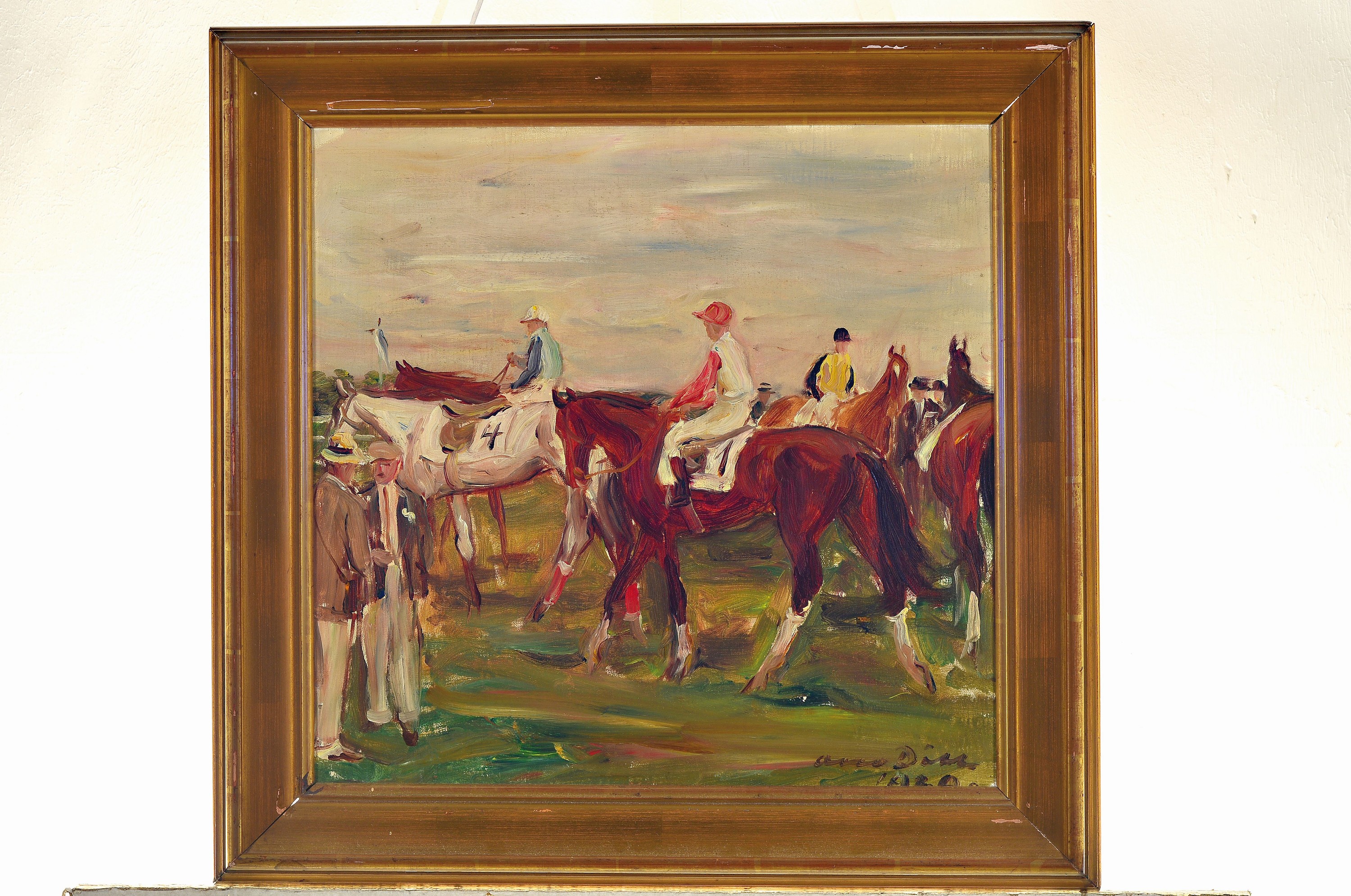 Detail k: Otto Dill, 1884 Neustadt-1957 Bad Dürkheim, auf dem Rennplatz, 1920, rechts unten signiert und datiert, Öl/Lwd, 46x47 cm, Rahmen 58x59 cm
