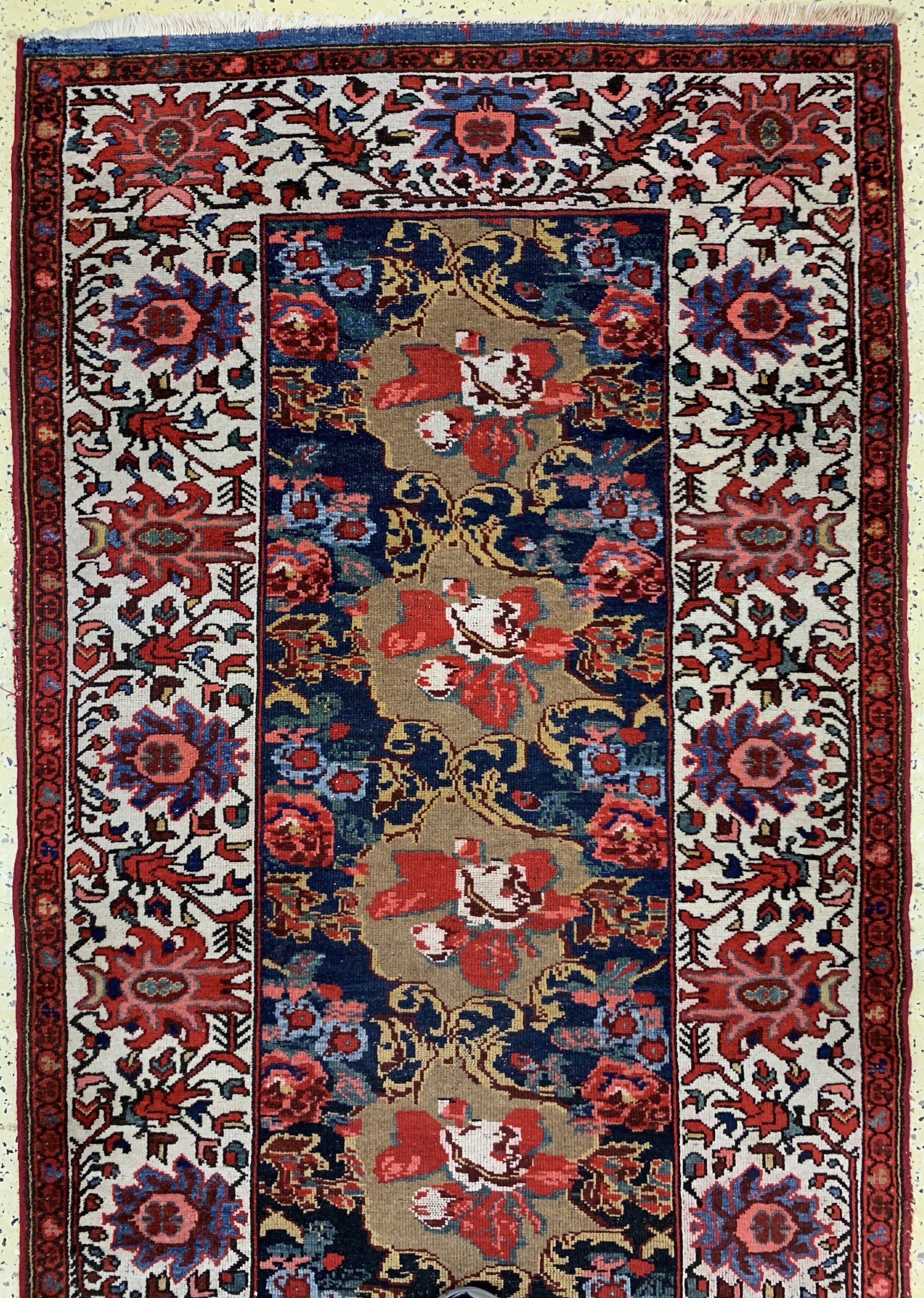 Detail a: Malayer antik, Persien, um 1920, Wolle auf Baumwolle, ca. 495 x 108 cm, EHZ: 3, verfärbt