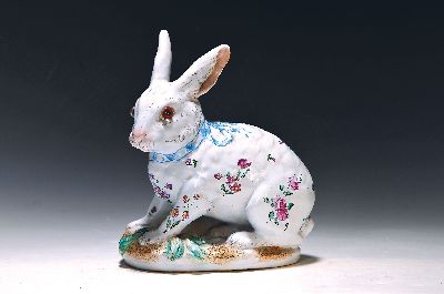 Image 26842113 - Keramikfigur/sitzender Hase, Emile Gallé, Fayencerie de Nancy, Keramik, helle ...