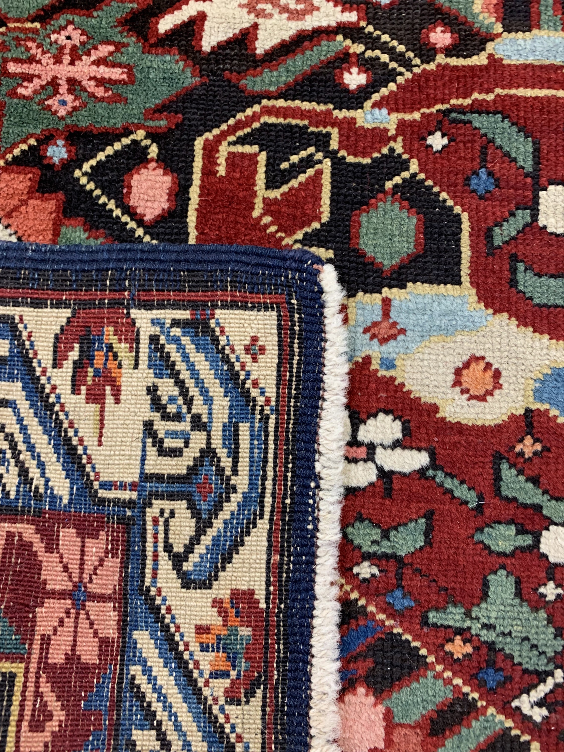 Detail f: Antiker"Seychur"Kazak, Kaukasus, datiert 1301(1880), Wolle auf Wolle, ca. 350 x 106 cm,EHZ: 2
