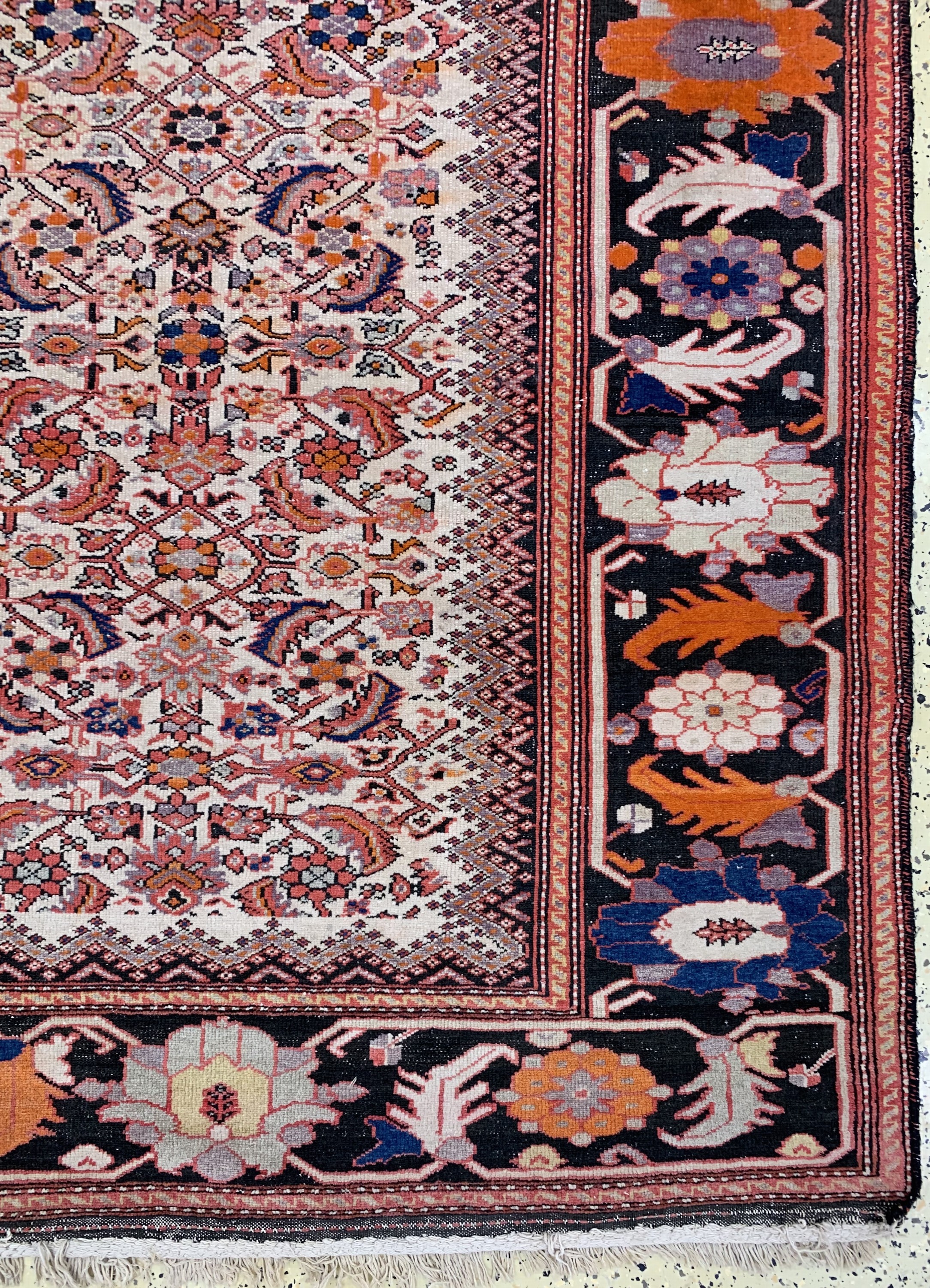 Detail a: Antiker Malayer"Kelley", Persien, 19.Jhd, Wolle auf Baumwolle, ca. 580 x 320 cm, EHZ: 3