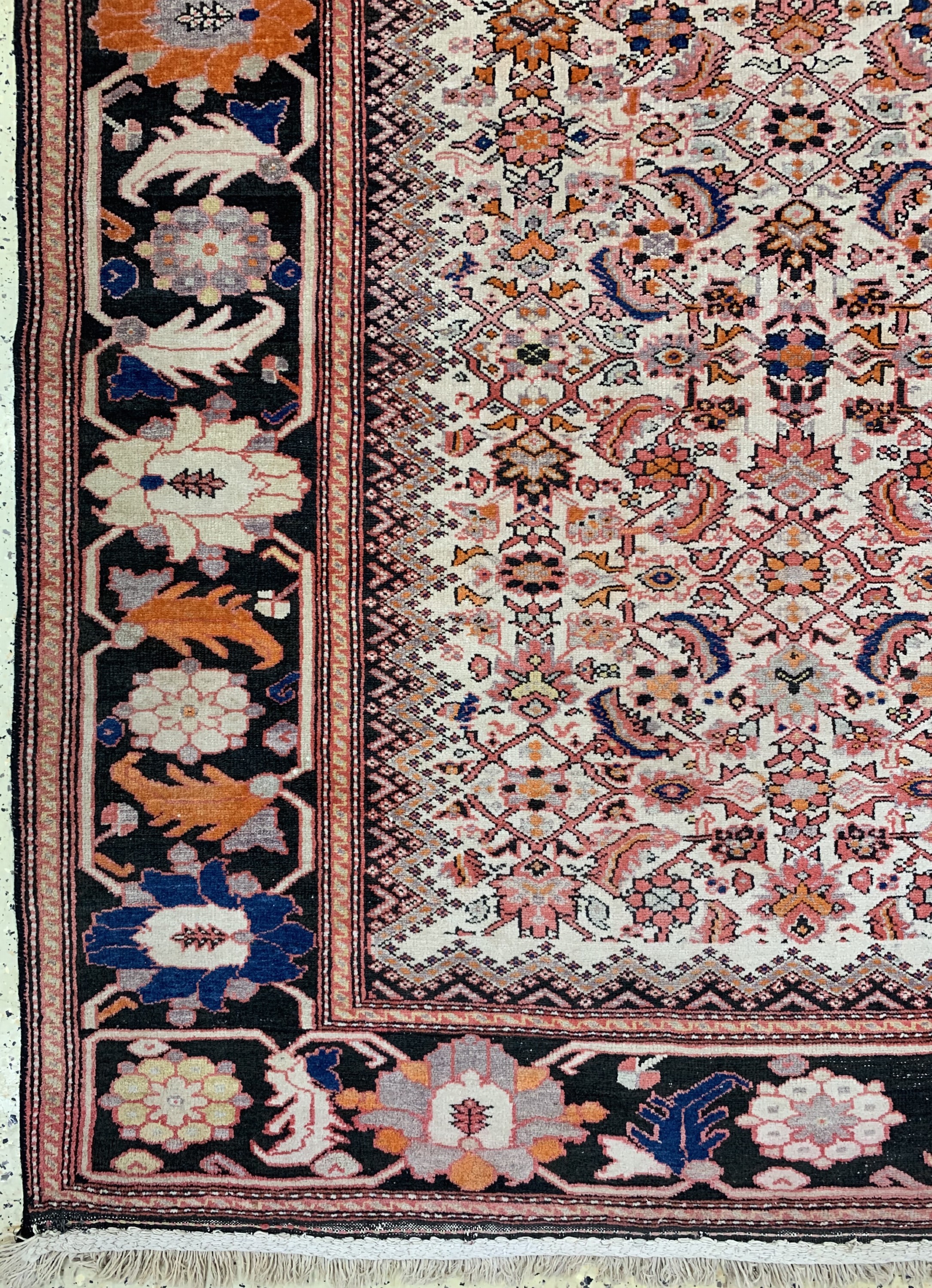 Detail b: Antiker Malayer"Kelley", Persien, 19.Jhd, Wolle auf Baumwolle, ca. 580 x 320 cm, EHZ: 3