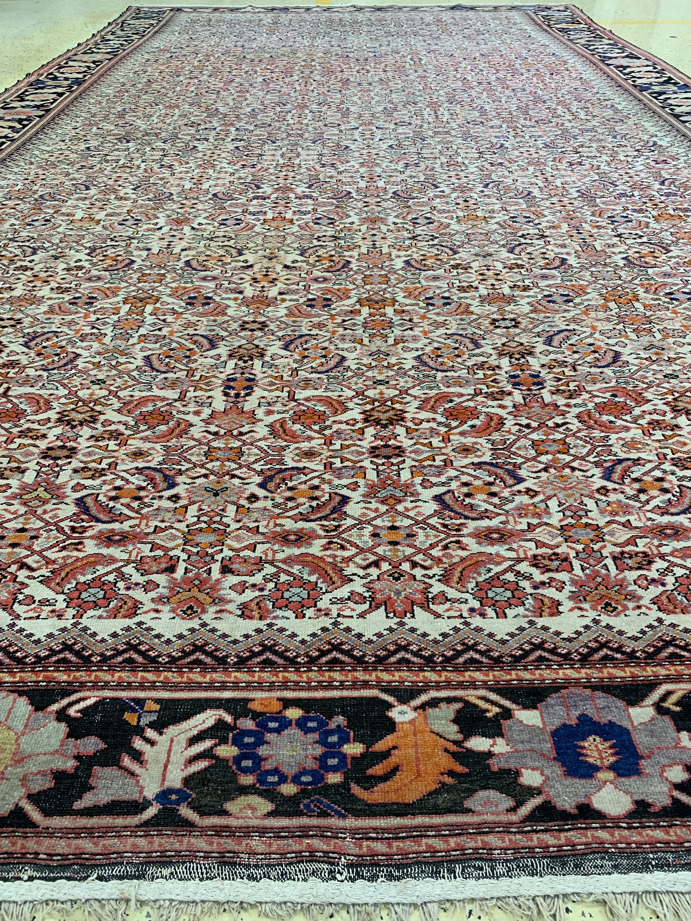 Detail h: Antiker Malayer"Kelley", Persien, 19.Jhd, Wolle auf Baumwolle, ca. 580 x 320 cm, EHZ: 3
