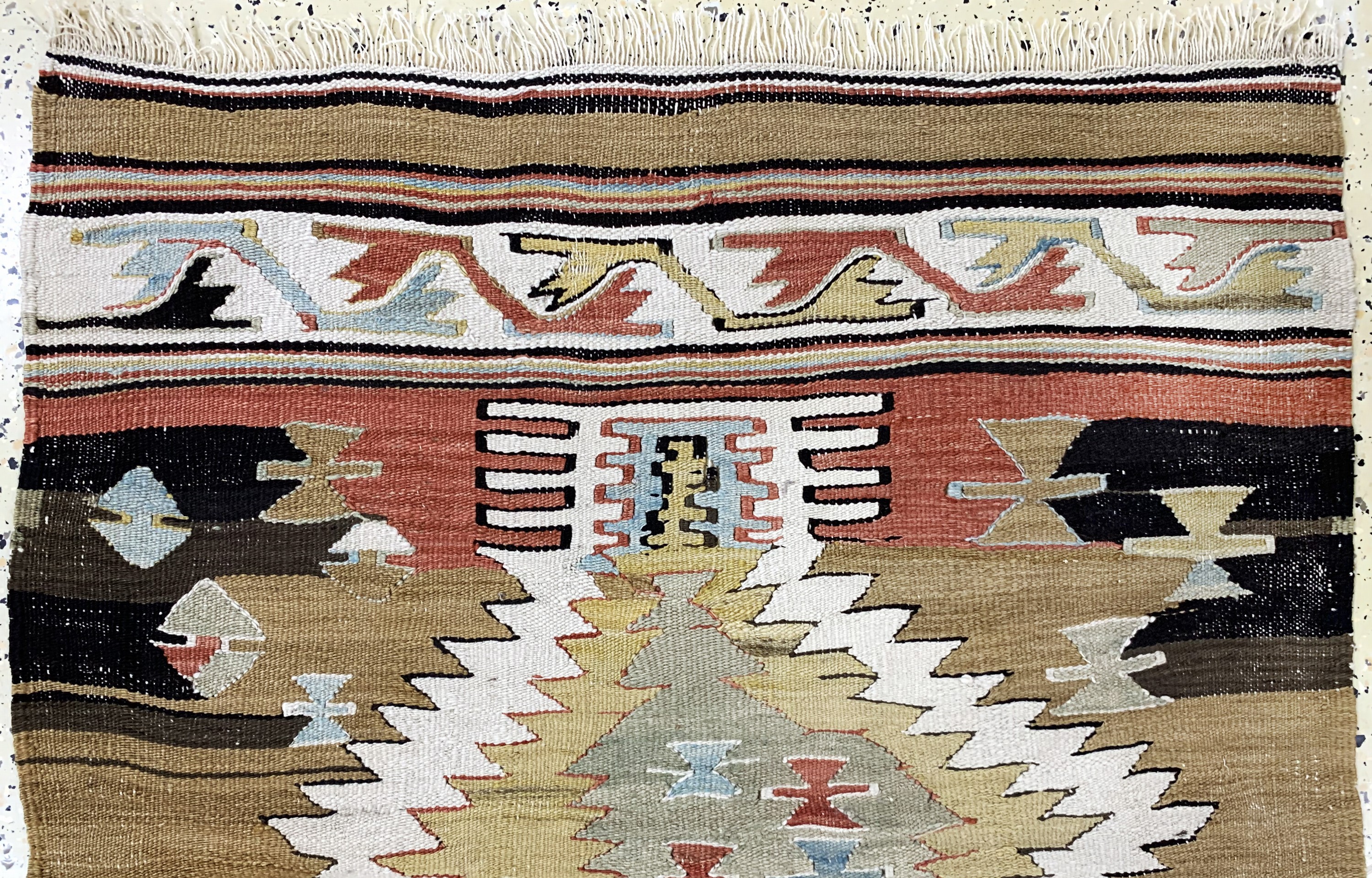 Detail a: Anatol Kelim, Türkei, um 1900, Wolle auf Wolle, ca. 120 x 100 cm, EHZ: 2