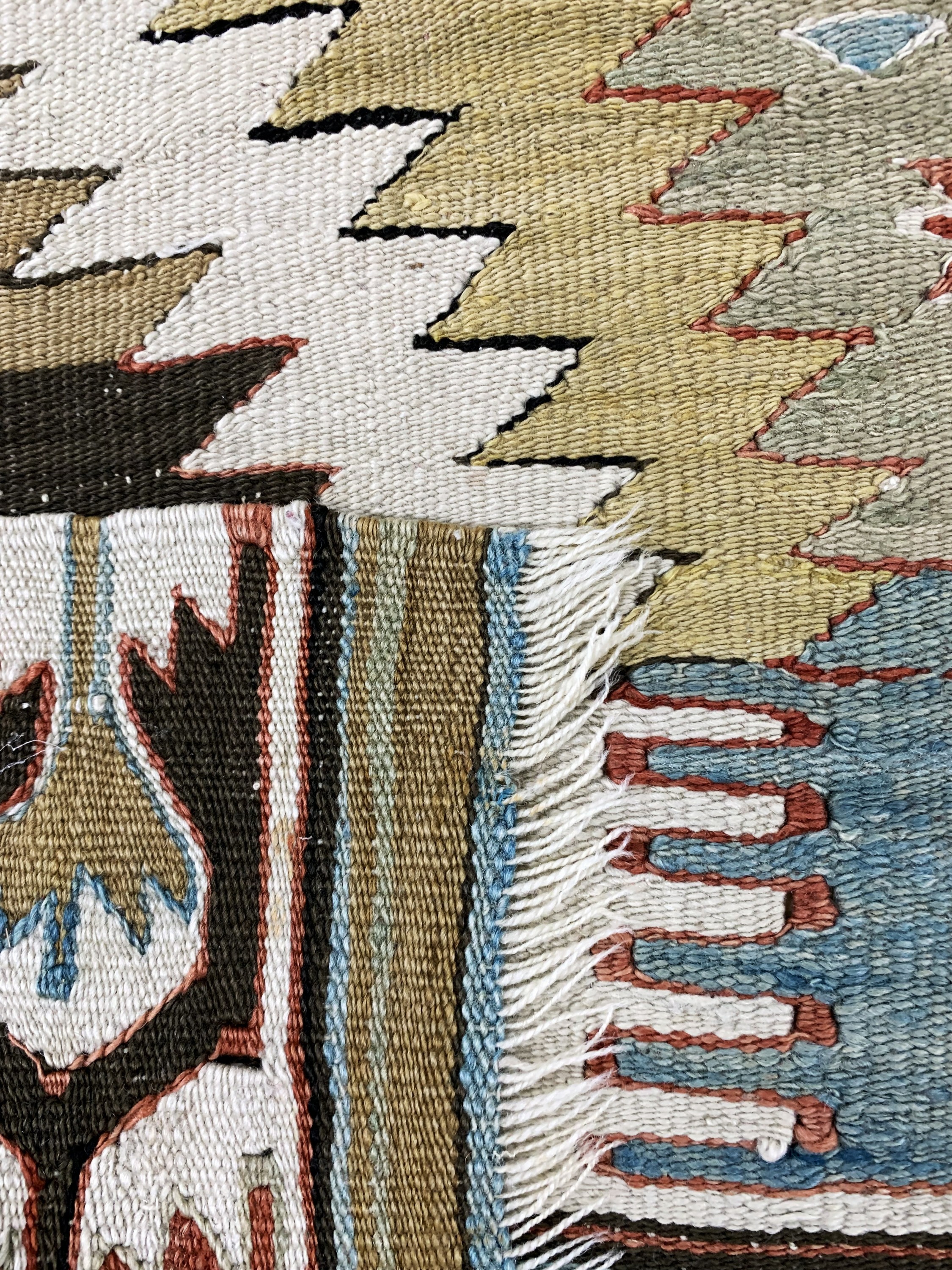 Detail d: Anatol Kelim, Türkei, um 1900, Wolle auf Wolle, ca. 120 x 100 cm, EHZ: 2