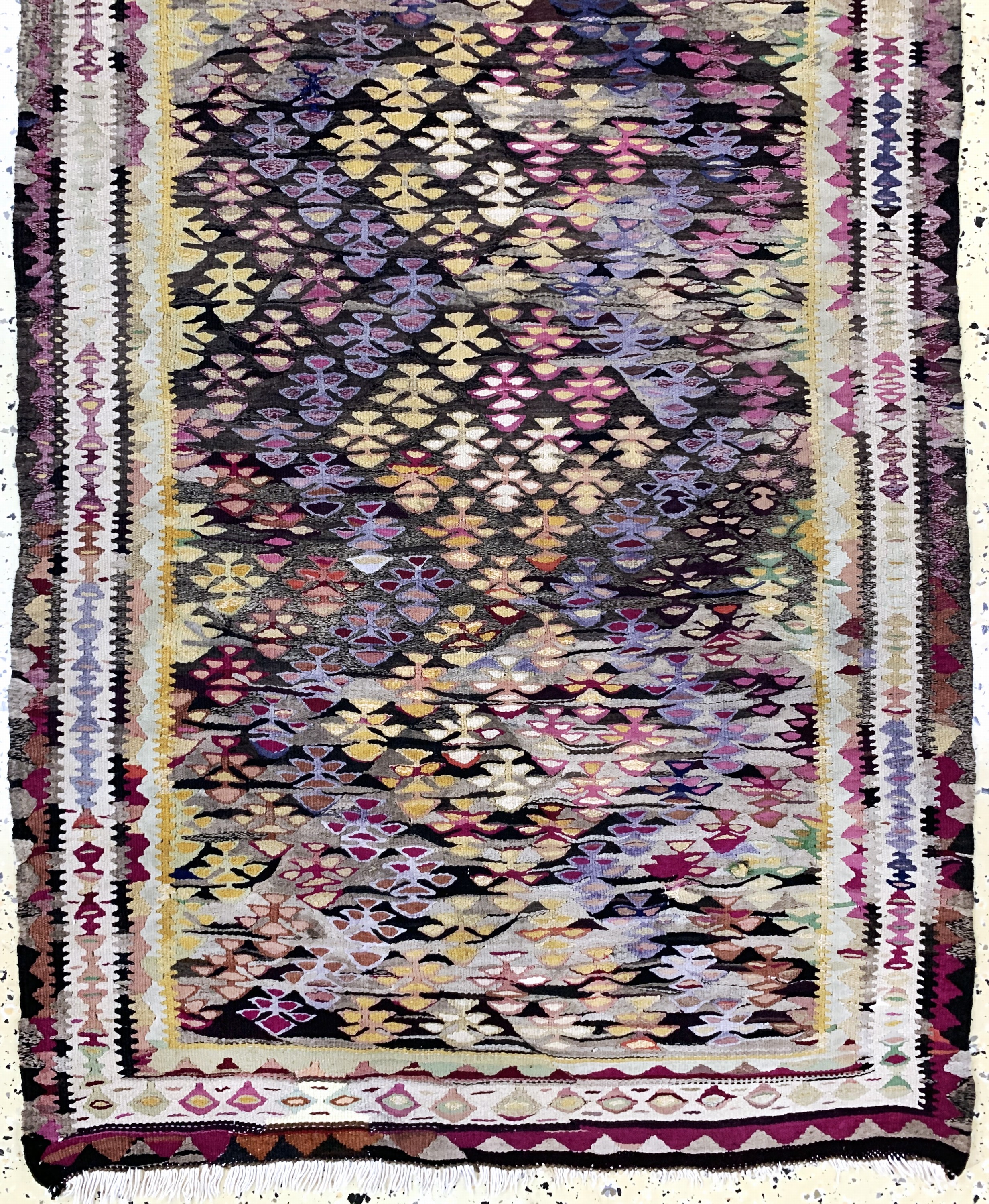 Detail c: Bidjar Kelim antik, Persien, um 1900, Wolleauf Baumwolle, ca. 265 x 95 cm, EHZ: 2, (kleine Löcher)