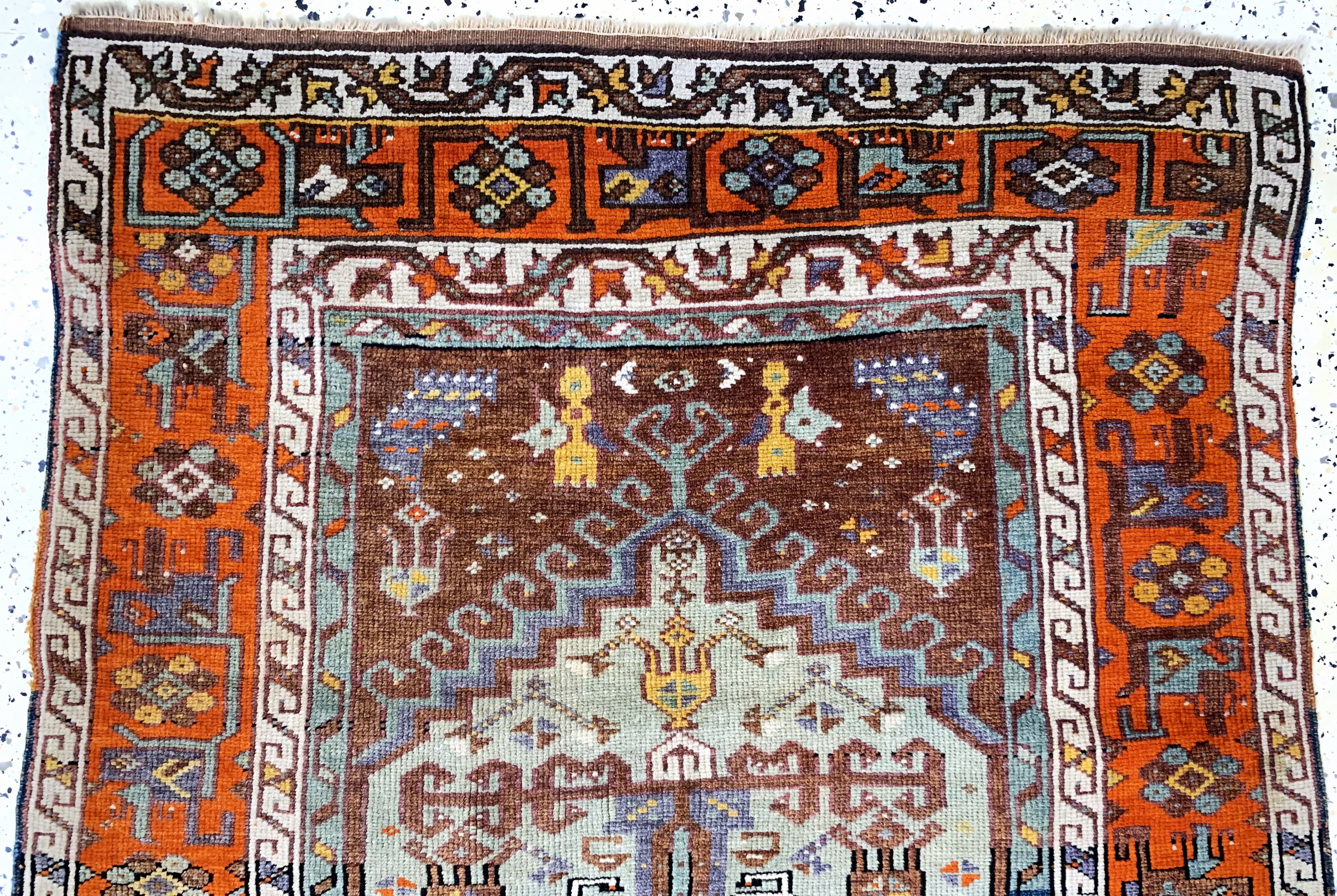 Detail a: Antiker Melas, Türkei, um 1900, Wolle auf Wolle, ca. 170 x 108 cm, EHZ: 2