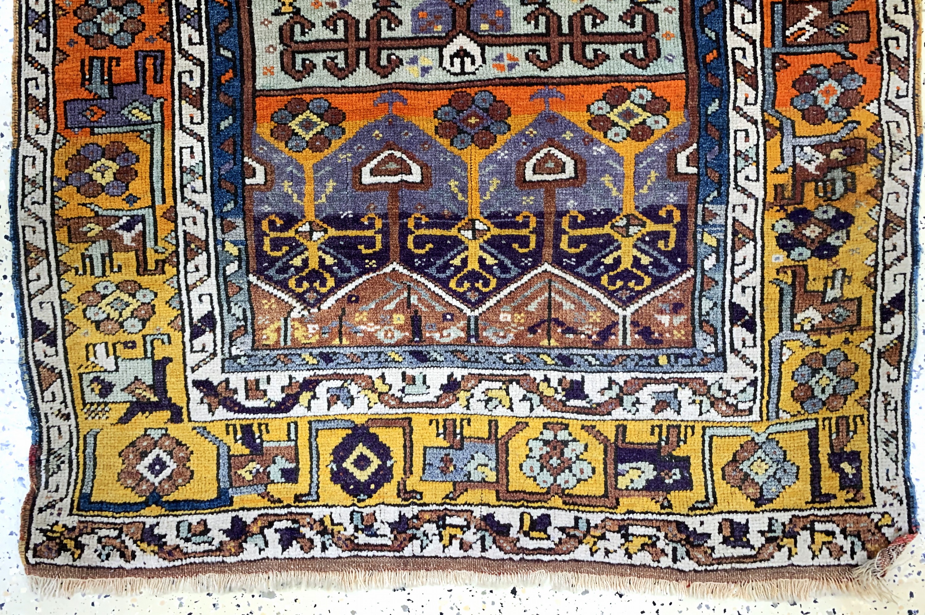 Detail c: Antiker Melas, Türkei, um 1900, Wolle auf Wolle, ca. 170 x 108 cm, EHZ: 2