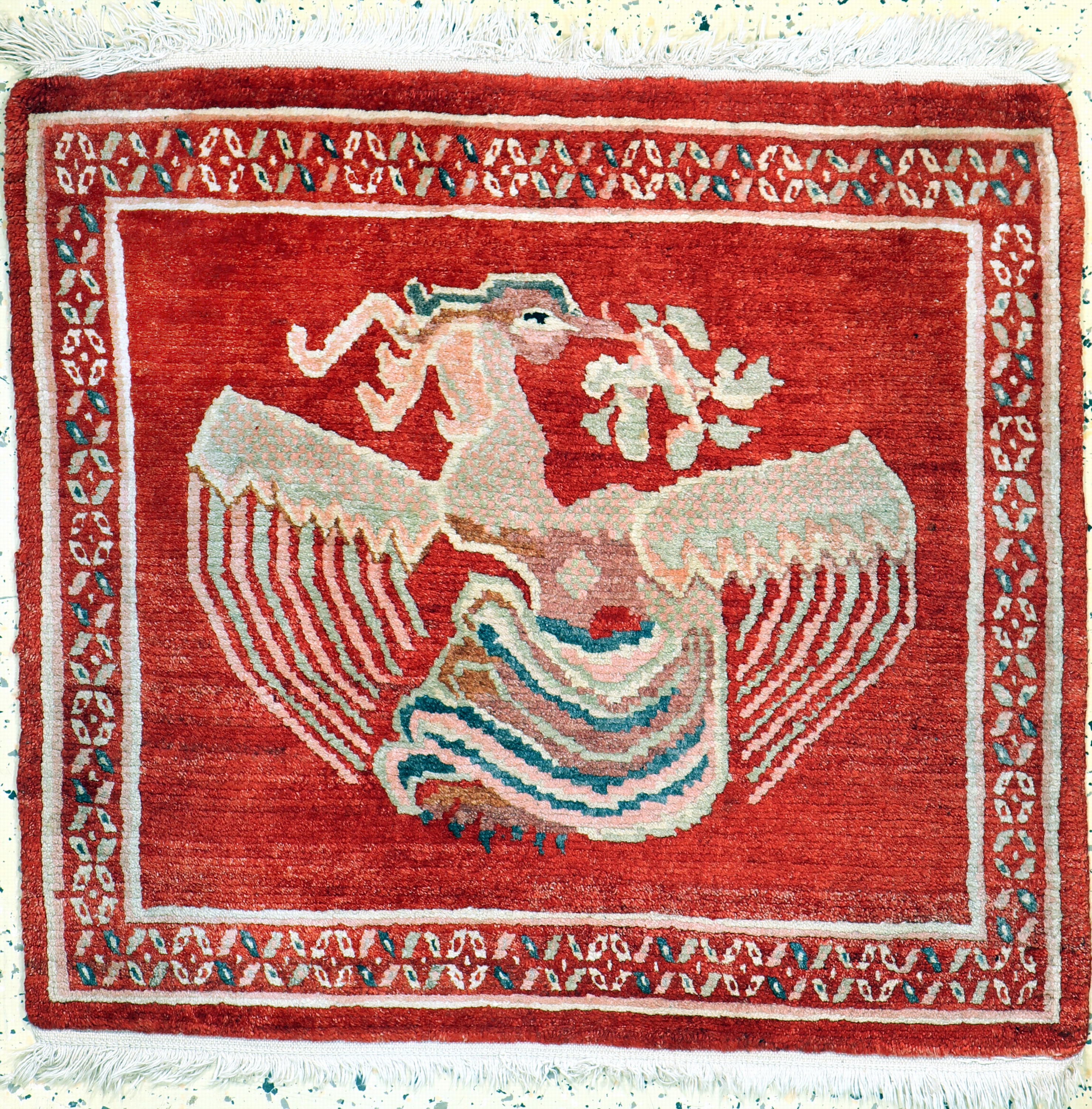 Nepal Poschti, Mitte 20.Jhd, Wolle auf Baumwolle, ca. 75 x 83 cm, EHZ: 2
