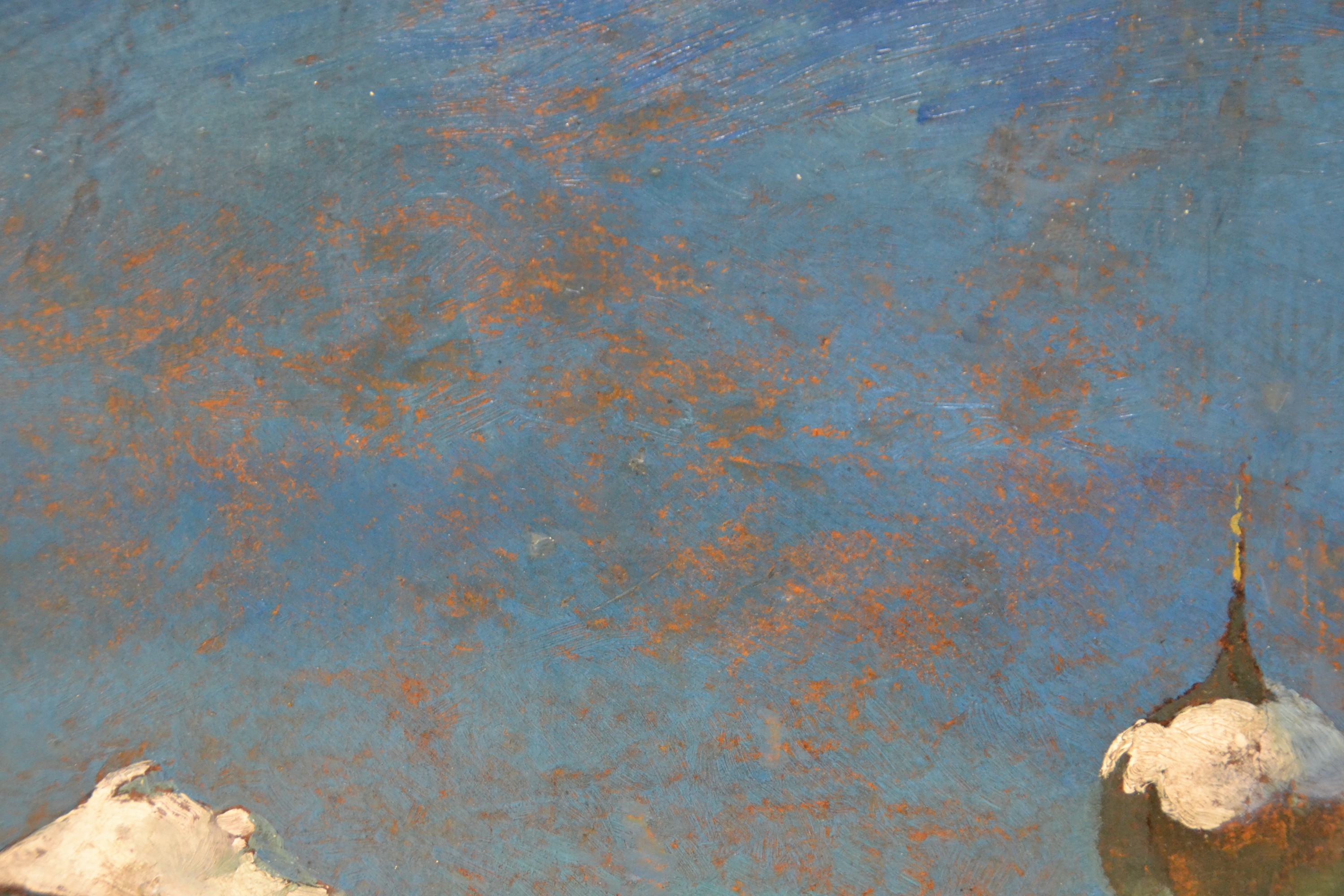 Detail b: Fritz Reichel, Künstler der Mitte des 20.Jh. , Winterlandschaft mit Pfarrkirche in Saalbach, links unten signiert und datiert 1935, Öl/Karton, ...