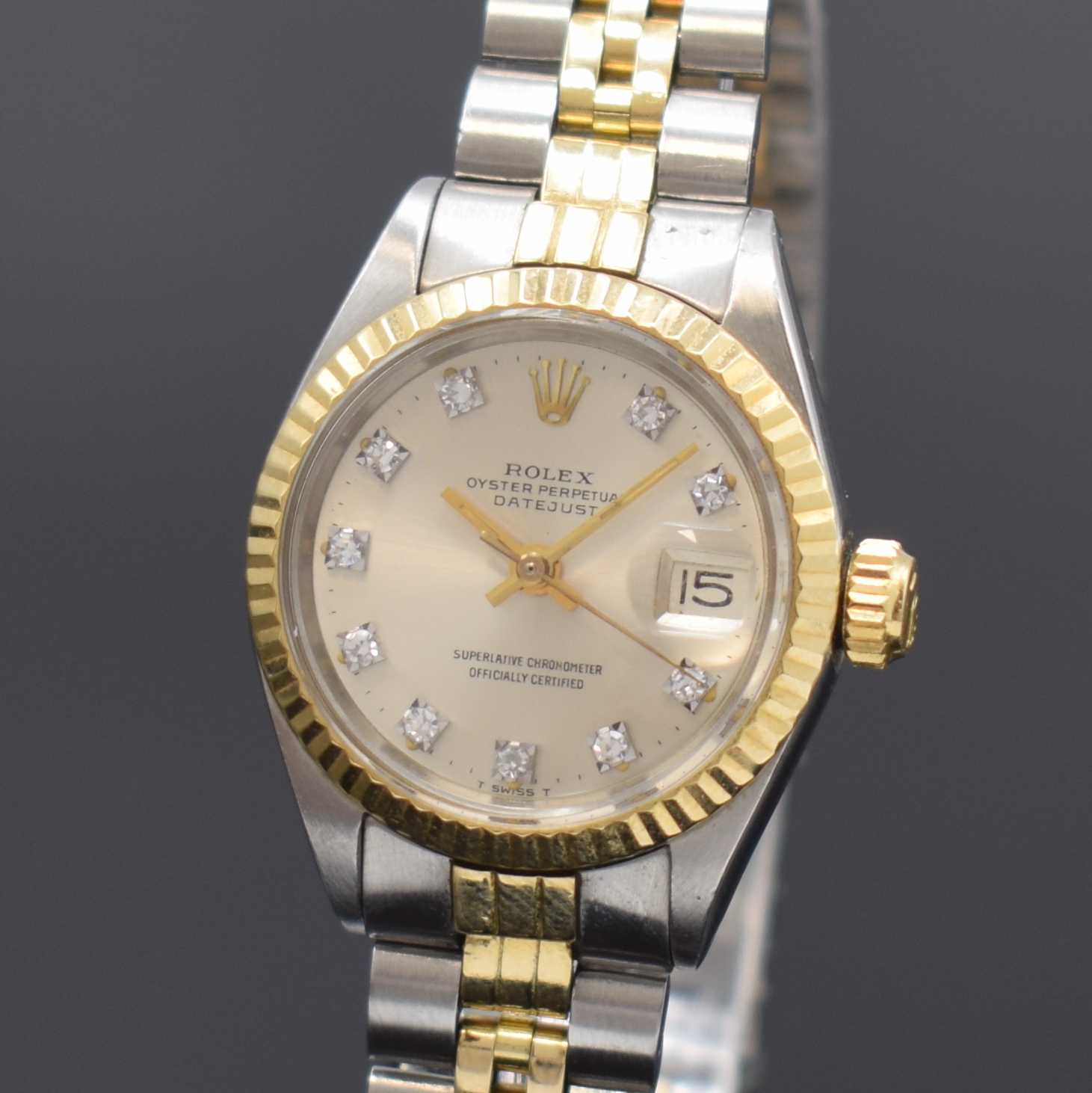 Detail a: ROLEX Damenarmbanduhr Oyster Perpetual Datejust Referenz 6917, Schweiz um 1970, Automatik, Chronometer der Superlative in Edelstahl/Gold komb. inkl. ...