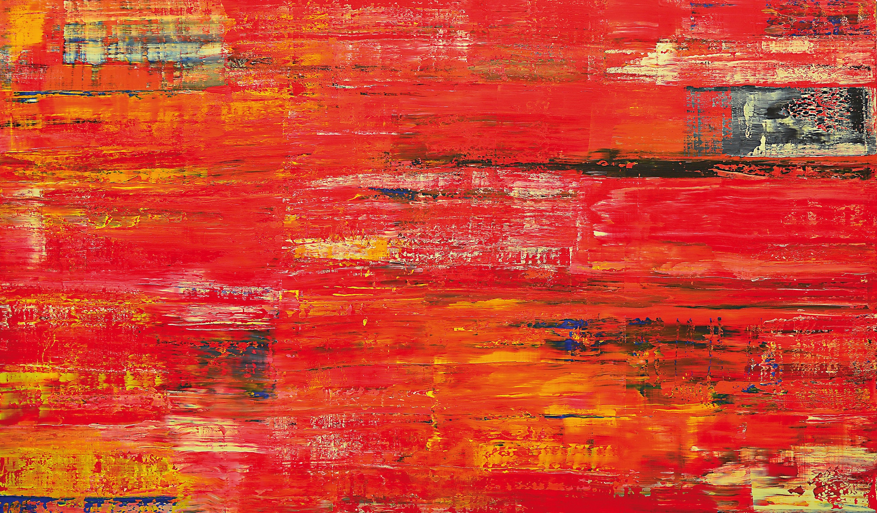 Uwe Soltau, Ohne Titel, Komposition in Rot, Acryl auf Lwd, rückseitig signiert und dat. München 1912, ca. 180x300cm