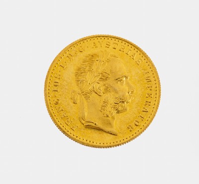 Image Goldmünze, 1 Dukat, Österreich/Ungarn 1915,Franz Joseph I., offizielle ...