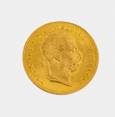 Image Goldmünze, 1 Dukat, Österreich-Ungarn 1915,Franz Joseph I., offizielle ...