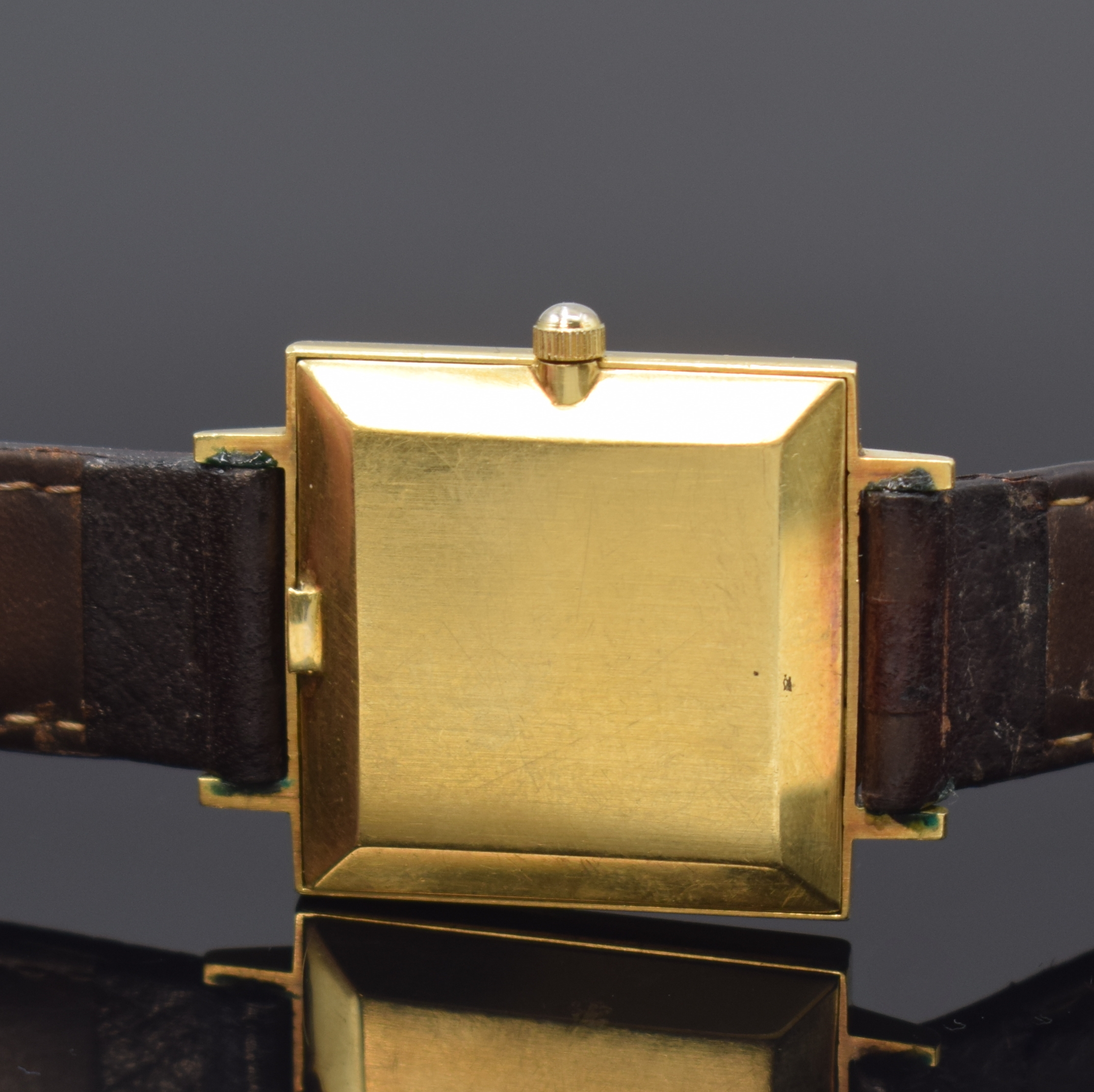 Detail c: EBEL President Armbanduhr in GG 750/000, Schweiz um 1965, Handaufzug, Boden aufgedr., gold. Zifferbl. m. aufgel. Ind., gold. Zeiger, Kal. 97, M. ca. ...