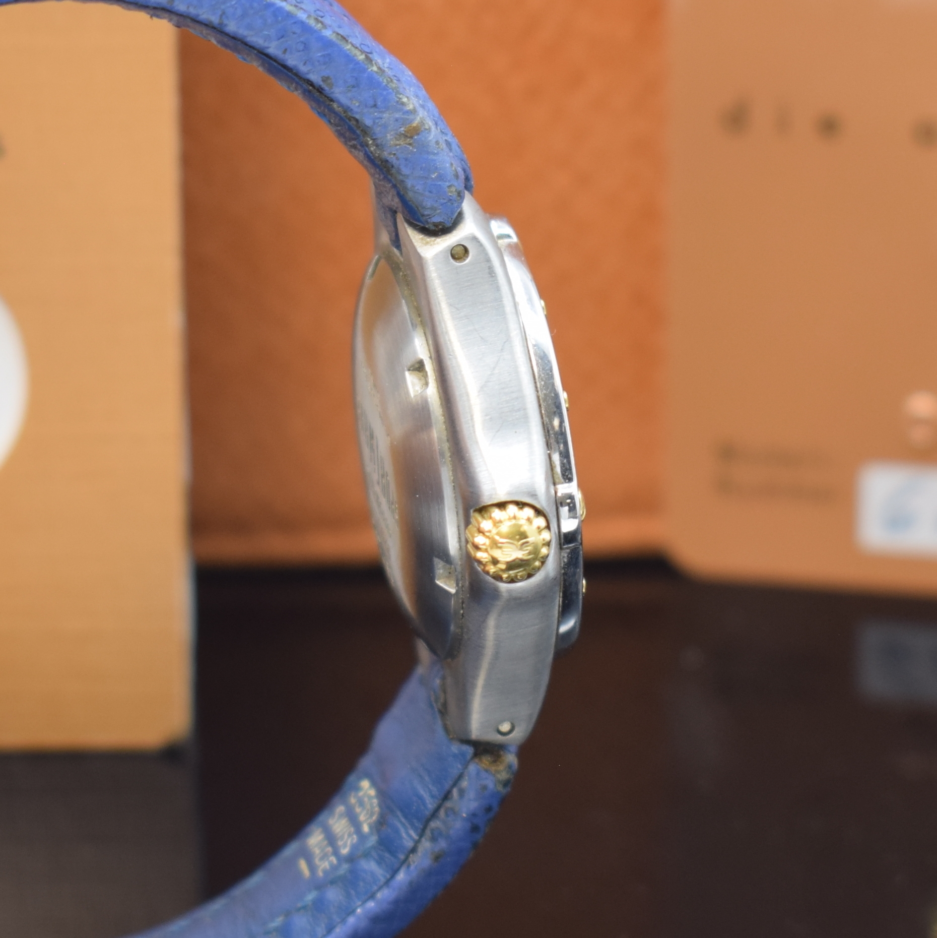 Detail c: EBEL Damenarmbanduhr Sportwave Referenz 6172621, Schweiz verk. lt. beil. Pap. 01/1998, Automatik, Edelstahlgeh. inkl. orig. Lederband m. Faltschl. ...