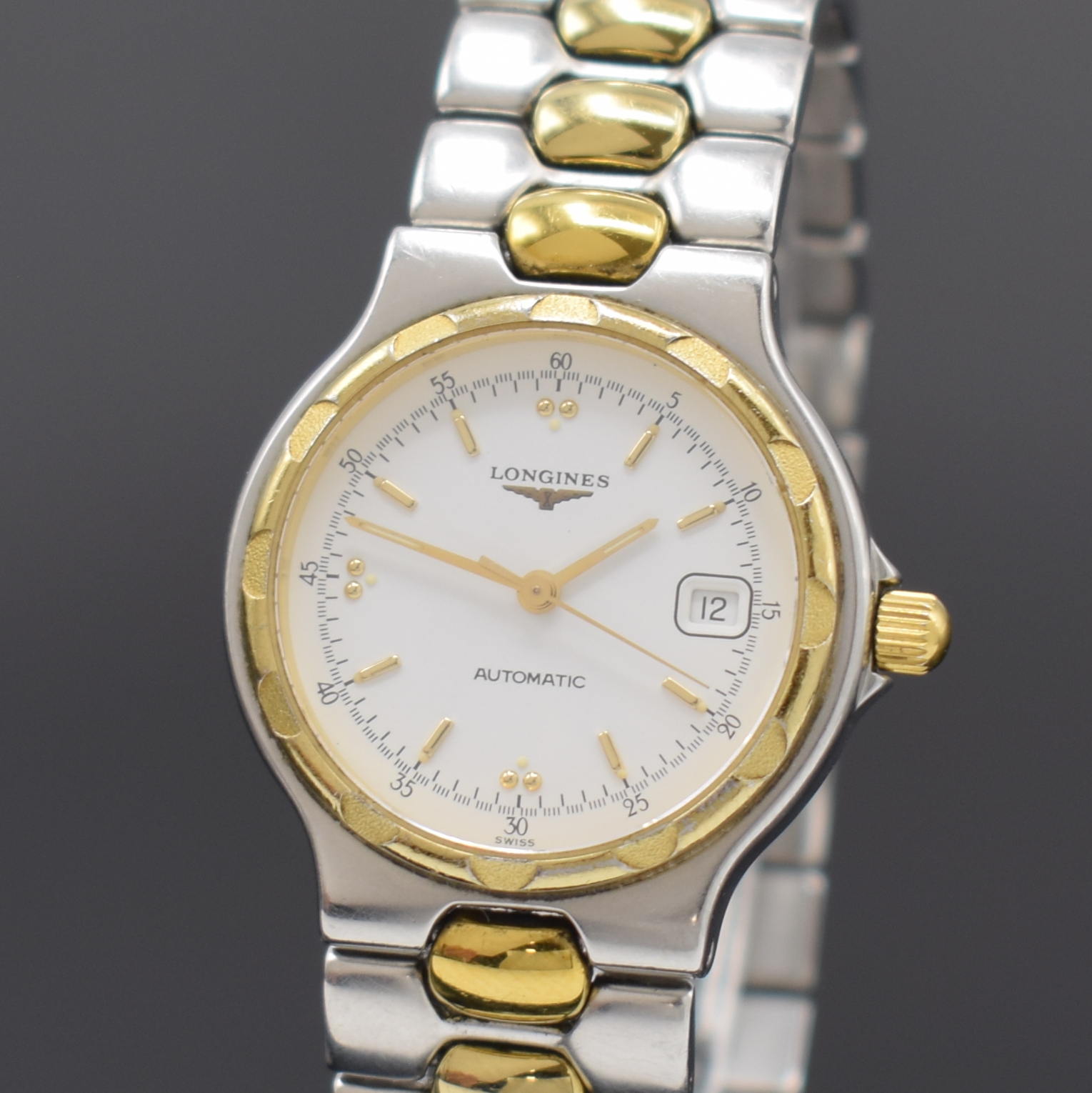 Detail a: LONGINES Conquest Armbanduhr Referenz L1.504.3 in Stahl, Schweiz um 2010, Automatik, z.T. verg., orig. Gliederband m. dopp. Faltschl., beids, vergl., ...