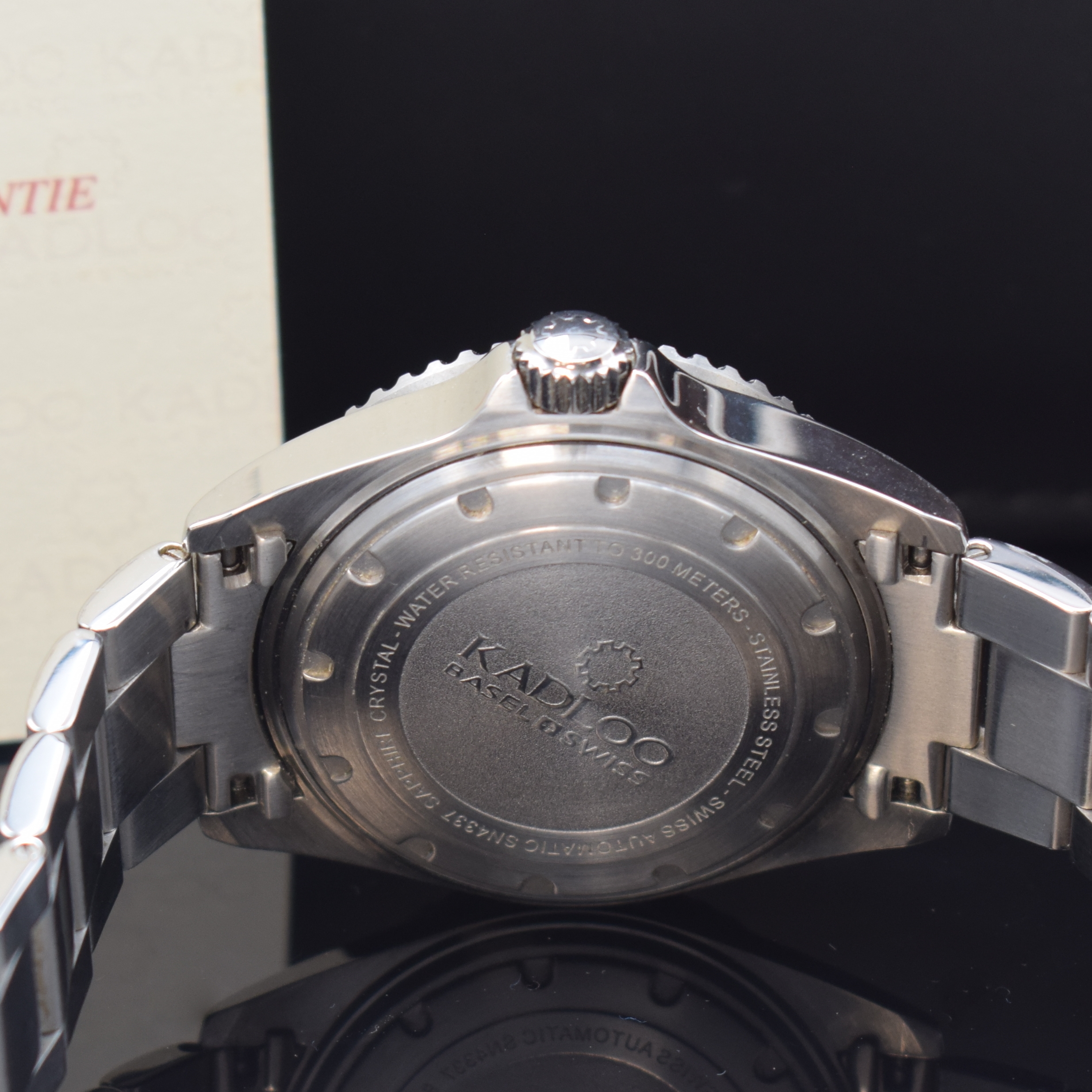 Detail d: KADLOO Armbanduhr Ocean Date Referenz SN4337, Automatik, Edelstahlgeh. inkl. Gliederband m. Faltschl. und Tauchverlängerung, Boden und Krone ...