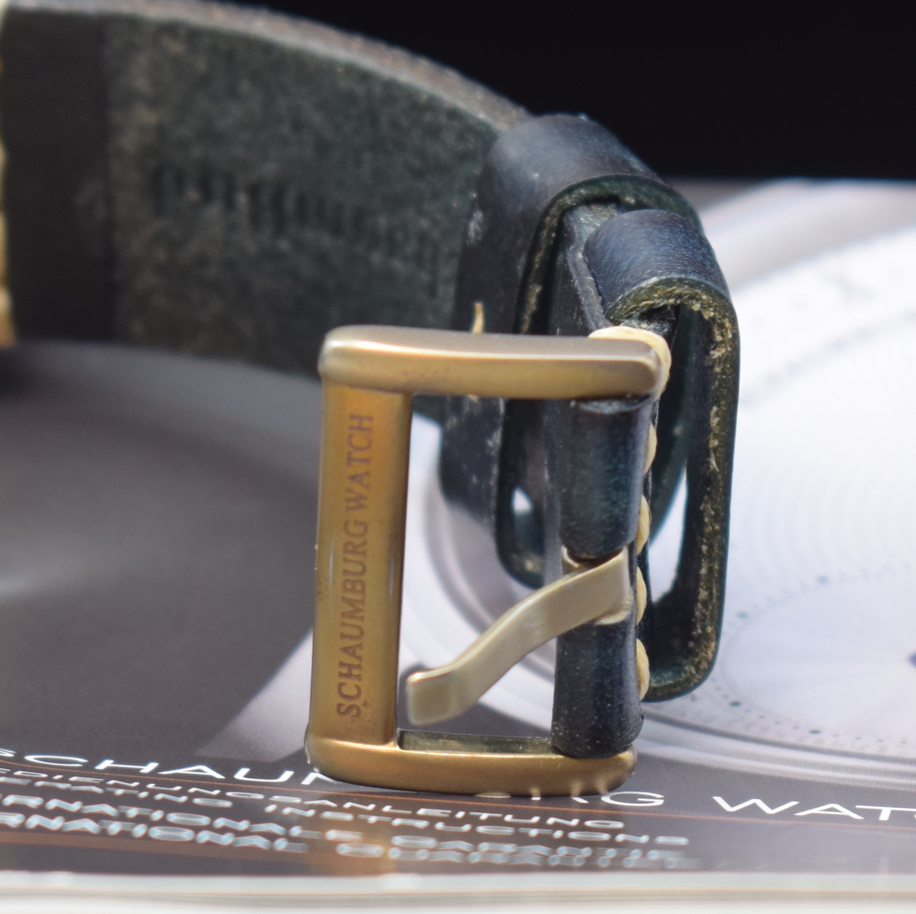 Detail b: SCHAUMBURG WATCH Unikatorium SteamPunk 2, Handaufzug, gebl. Edelstahlgeh. inkl. orig. Lederband m. orig. Dornschl., beids. vergl., Boden verschr., ...
