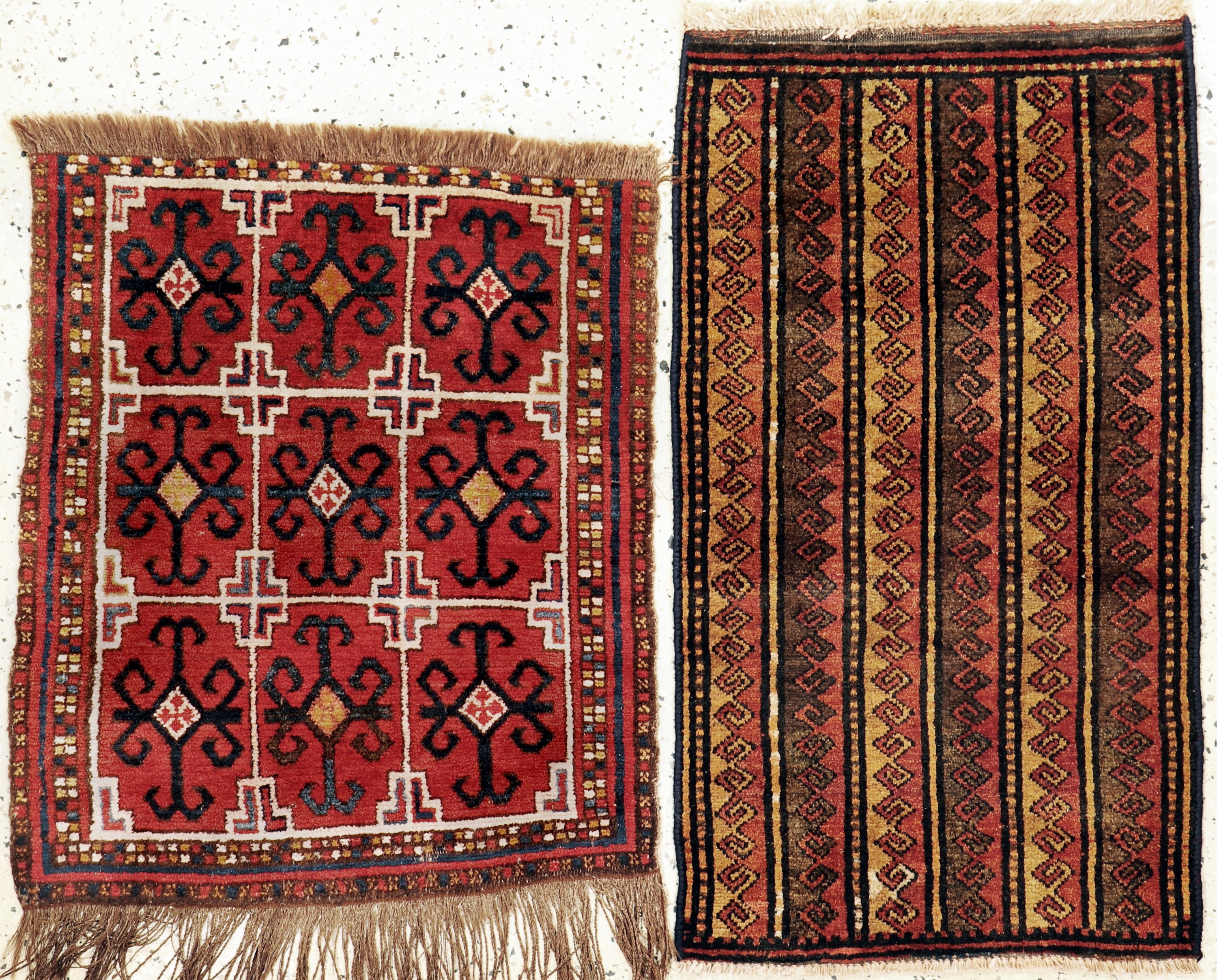 2 Lots Ersari, Turkmenistan, um 1900, Wolleauf Wolle, ca. 100 x 57 cm, EHZ: 2