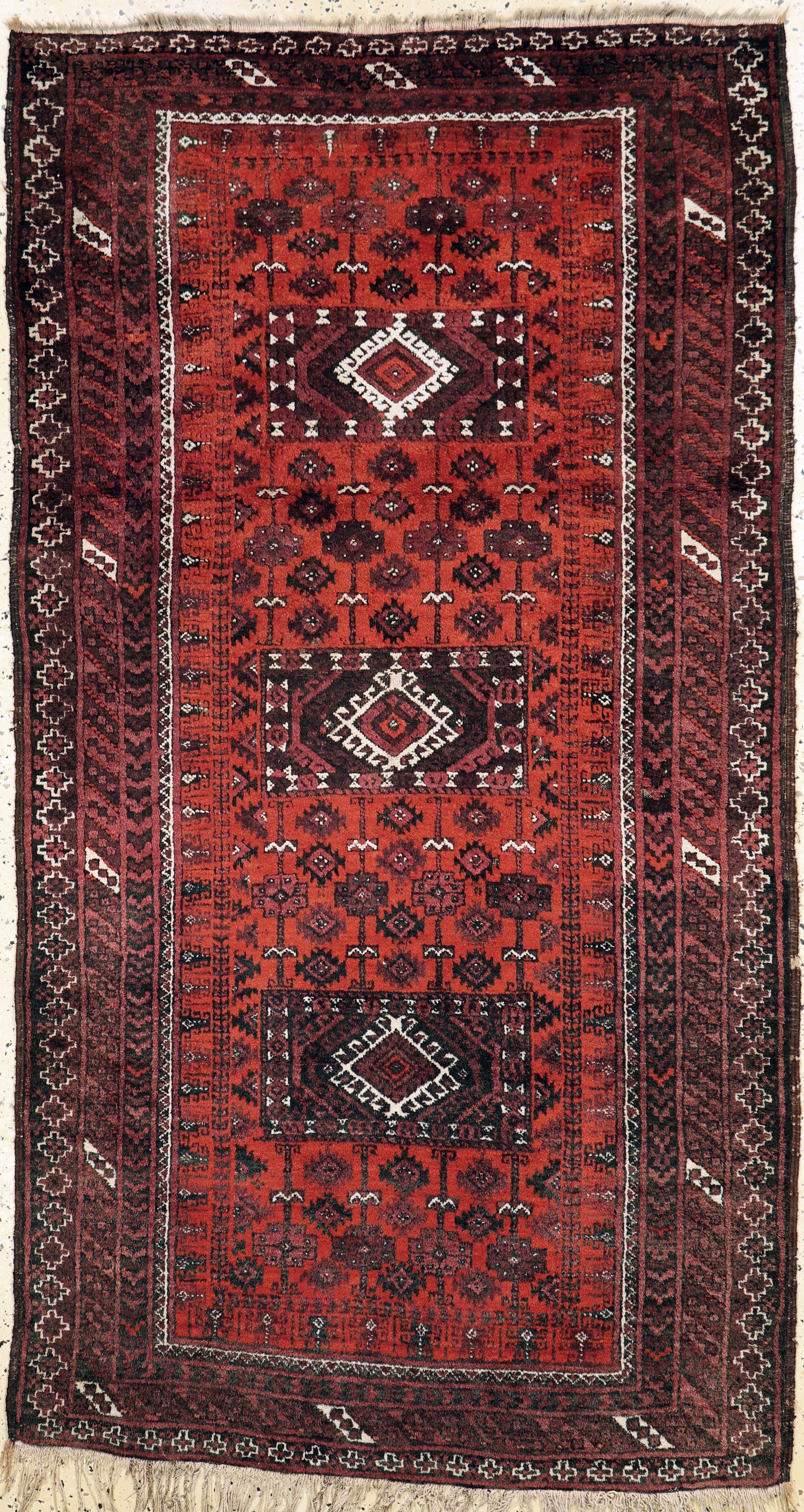 Belutsch antik, Afghanistan, um 1900, Wolleauf Wolle, ca. 190 x 106 cm, EHZ: 2-3