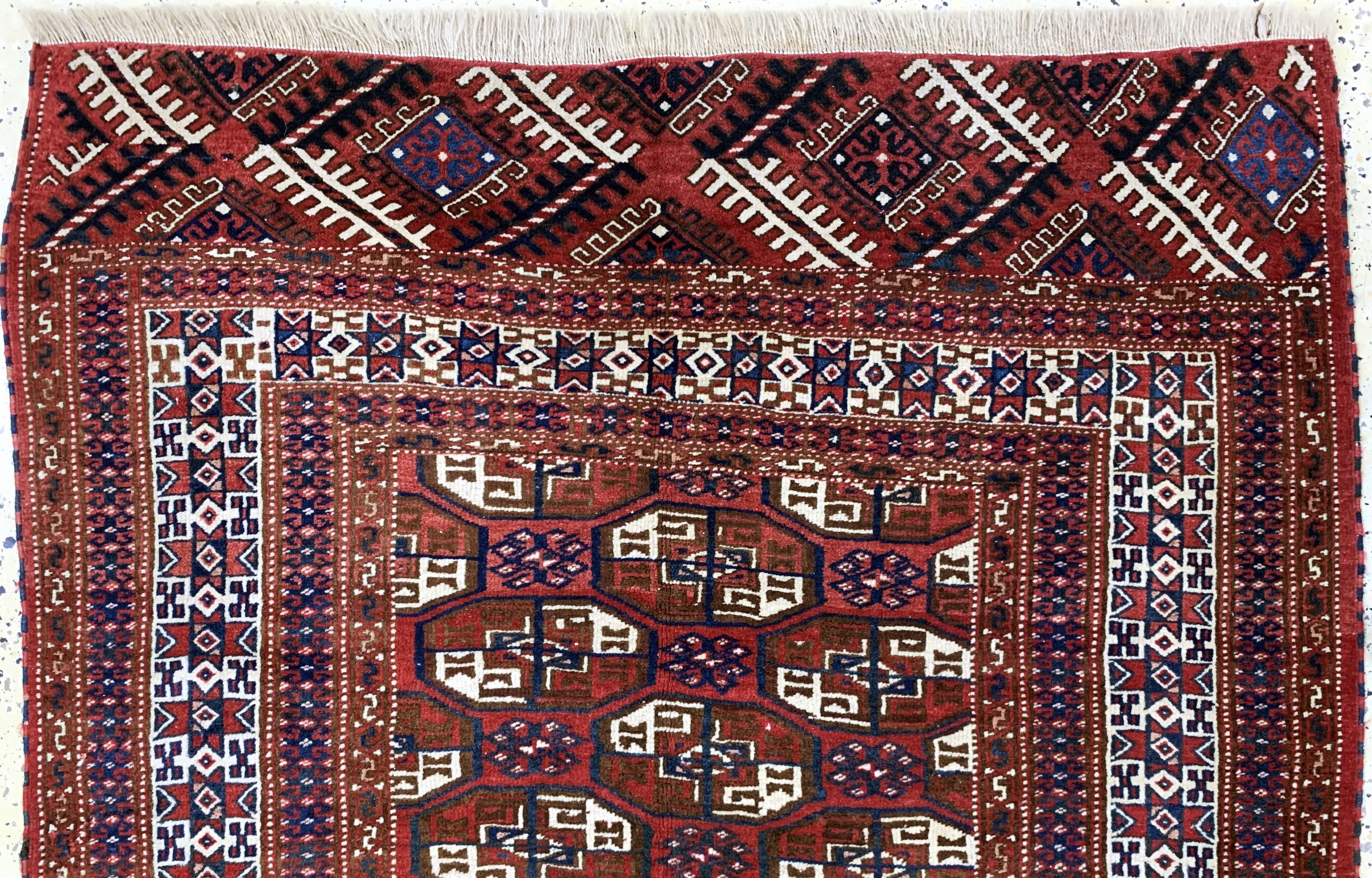 Detail a: Yomud alt, Turkmenistan, Mitte 20.Jhd, Wolle auf Wolle, ca. 202 x 133 cm, EHZ: 2