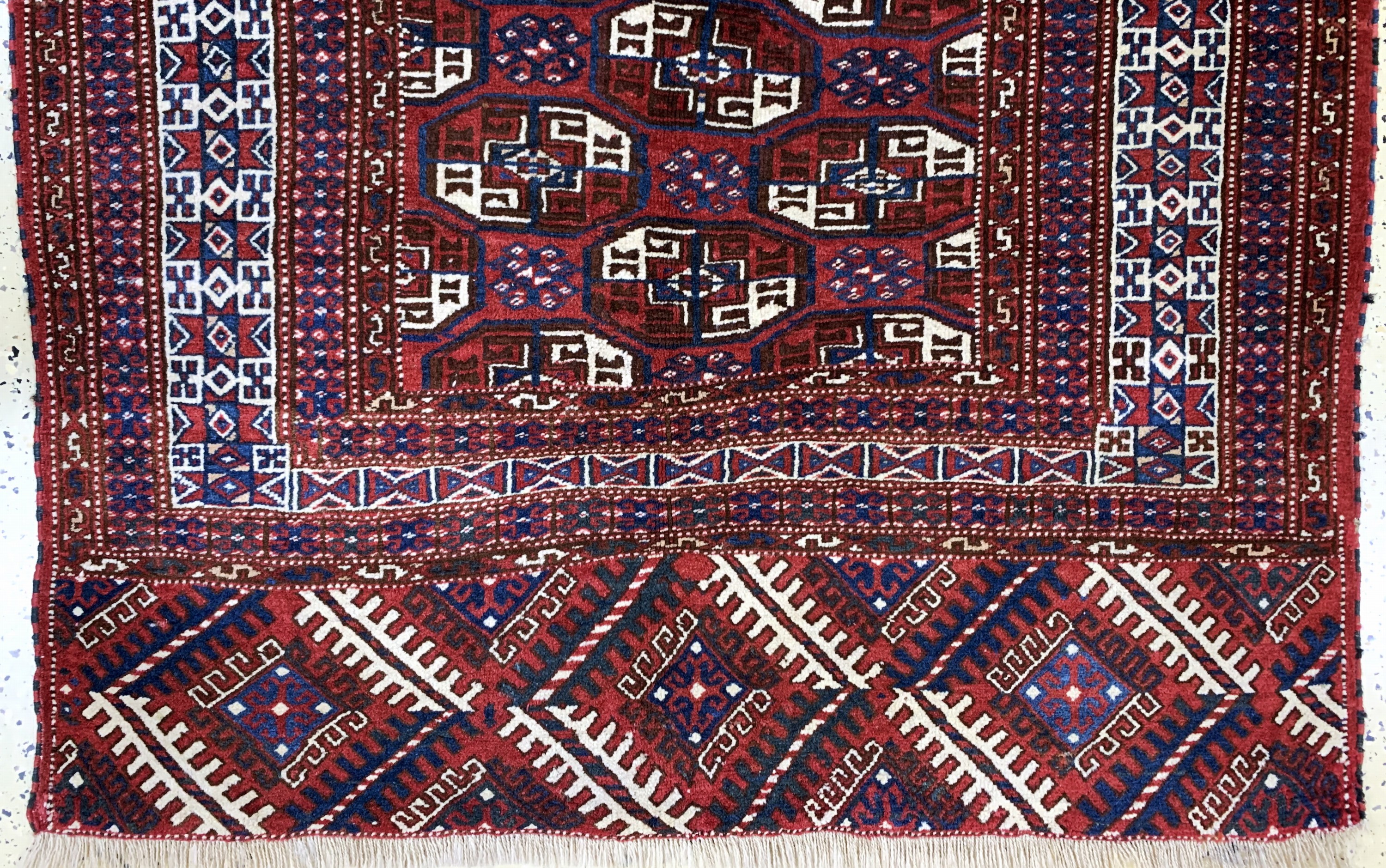 Detail c: Yomud alt, Turkmenistan, Mitte 20.Jhd, Wolle auf Wolle, ca. 202 x 133 cm, EHZ: 2
