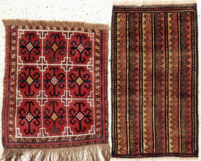 Image 2 Lots Ersari, Turkmenistan, um 1900, Wolleauf Wolle, ca. 100 x 57 cm, EHZ: 2